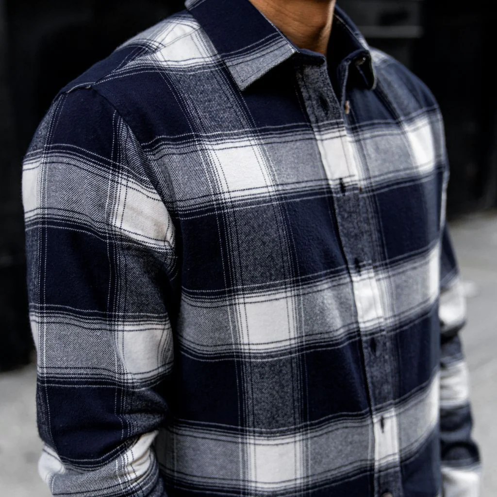 Forever Flannel Shirt | Navy & Cream