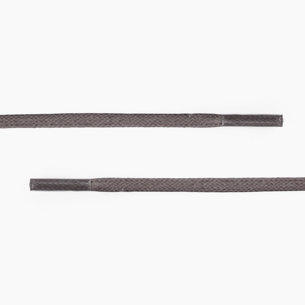 Flat Waxed Cotton Laces | Grey