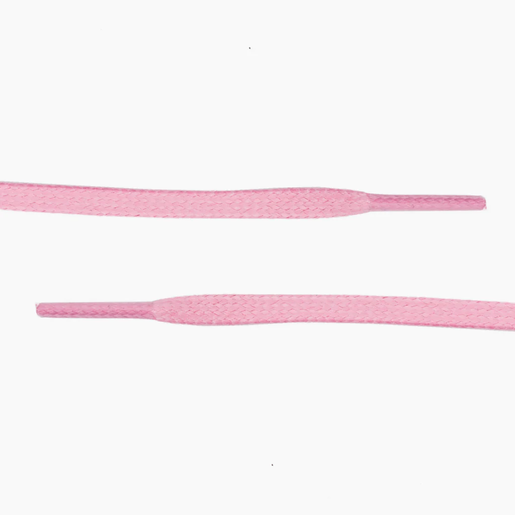 Flat Waxed Cotton Laces | Pink