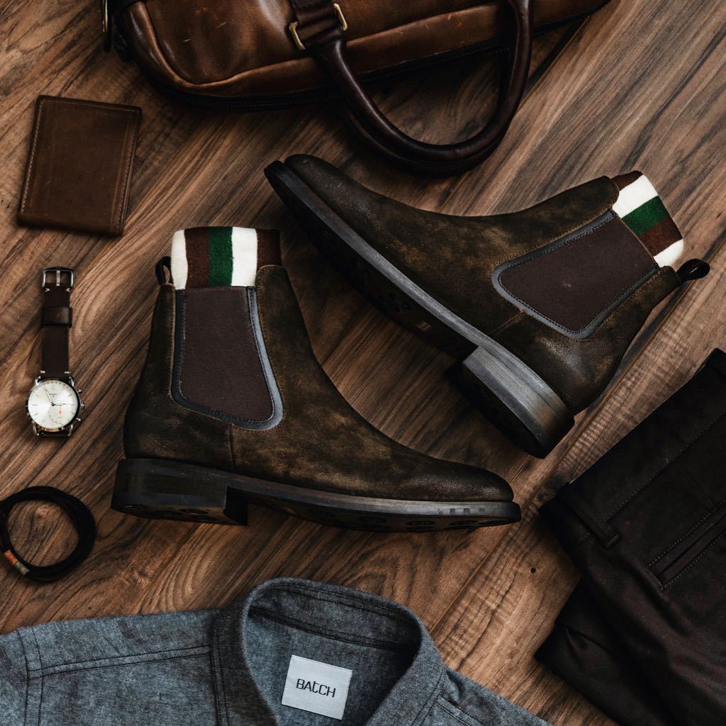 Duke | Dark Olive Suede