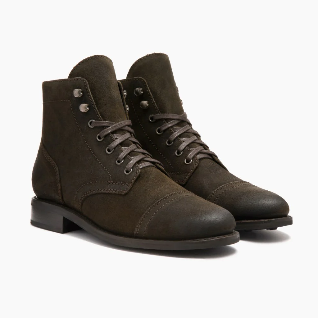 Captain | Dark Olive Suede