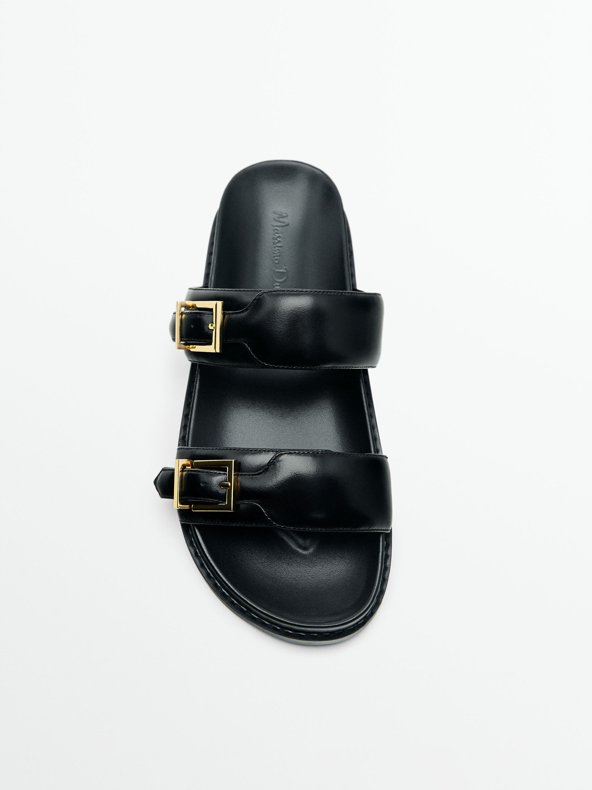 SANDALIA DOS HEBILLAS - NEGRO