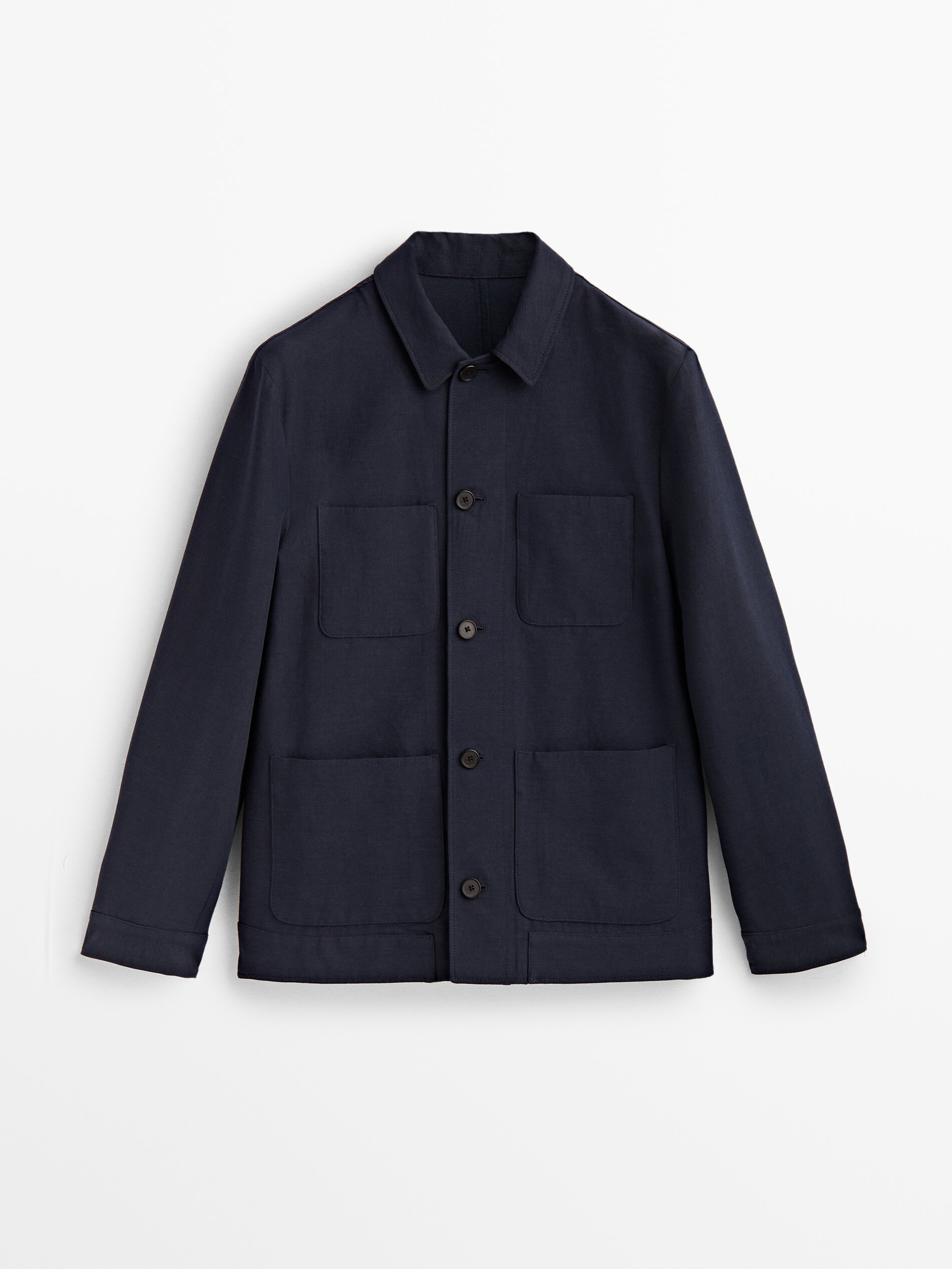 Sobrecamisa falso liso Limited edition - AZUL MARINO