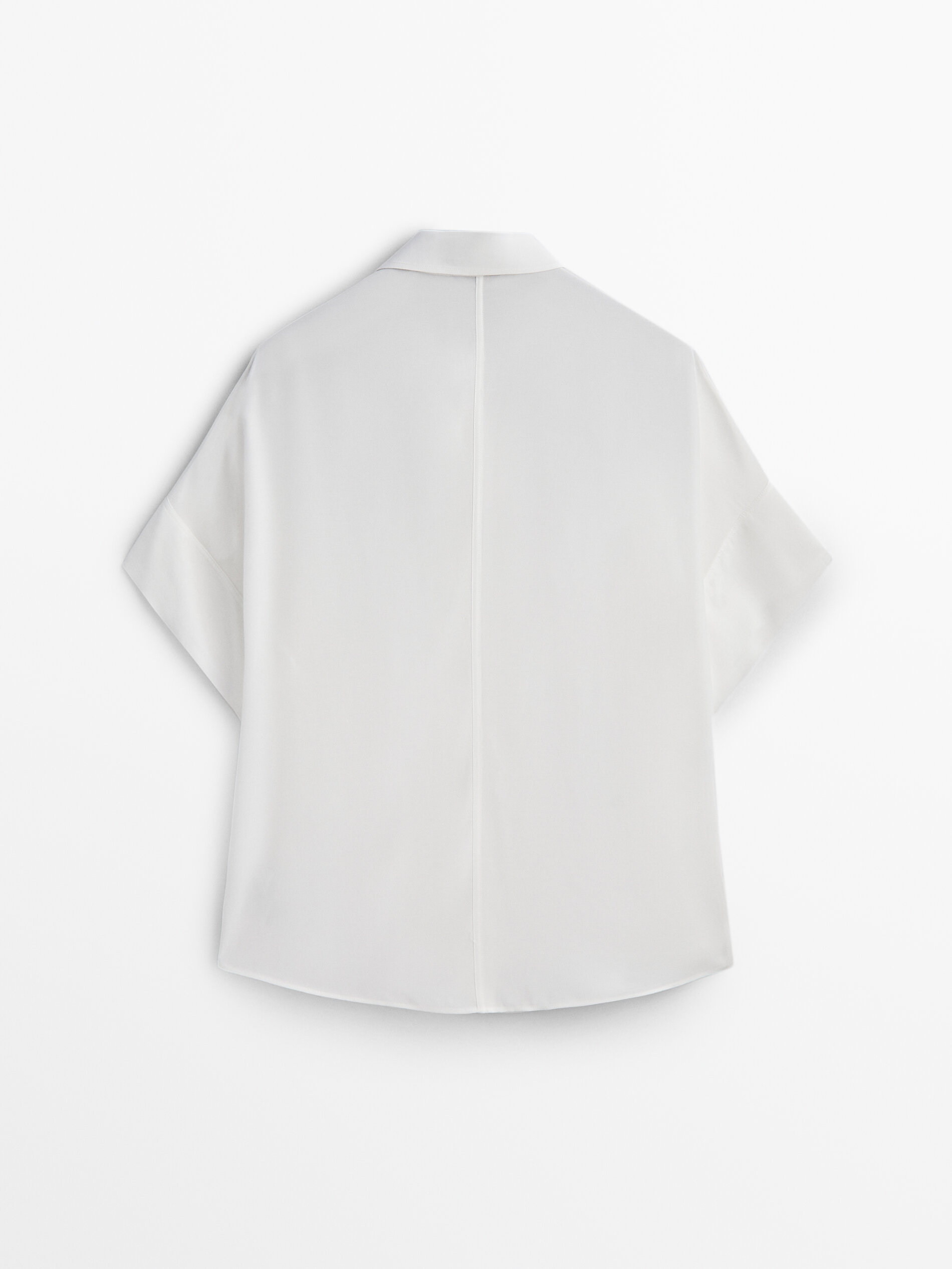 Camisa fluida manga corta - BLANCO