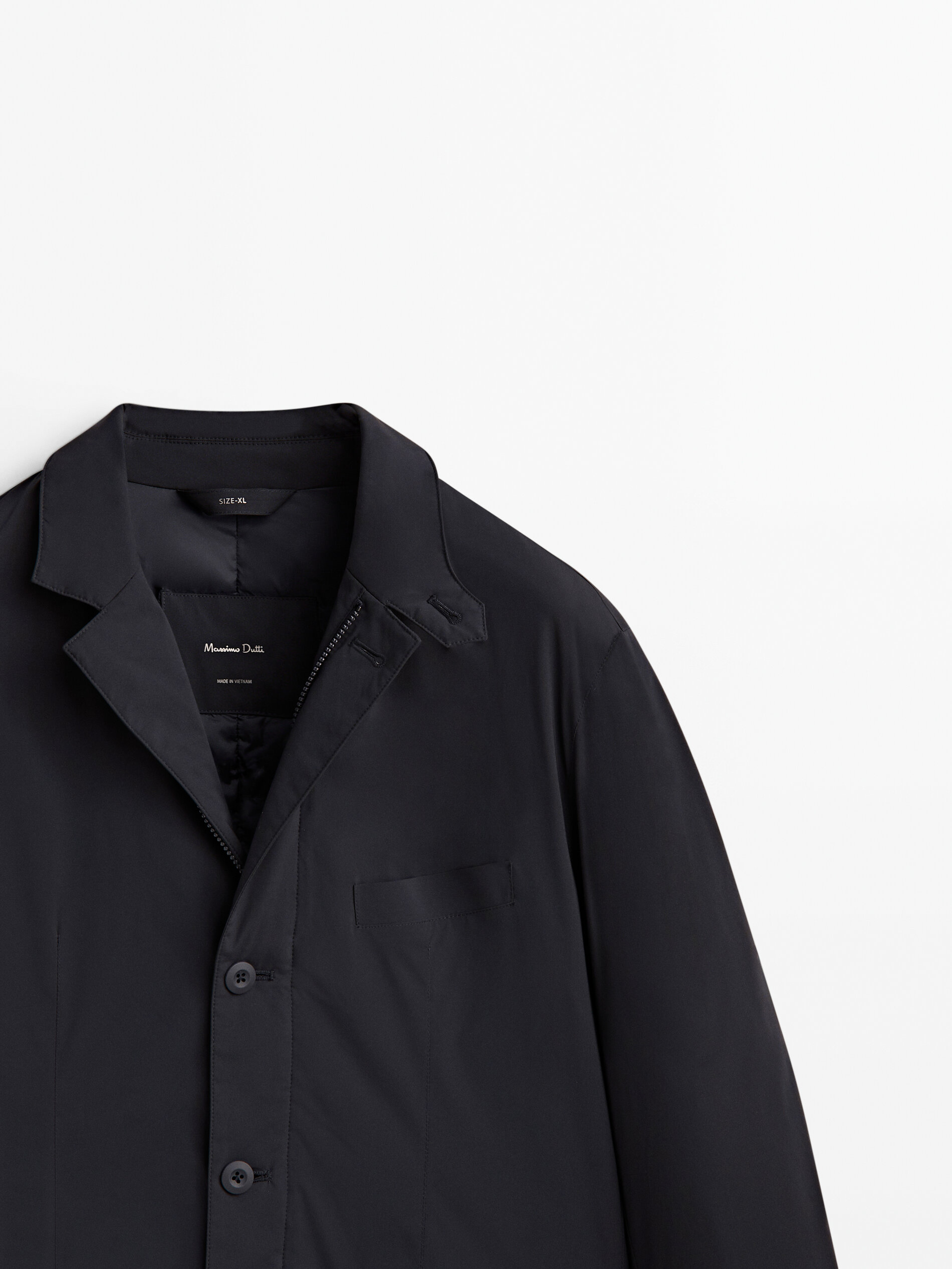 Chaqueta blazer relleno plumón y pluma - AZUL MARINO