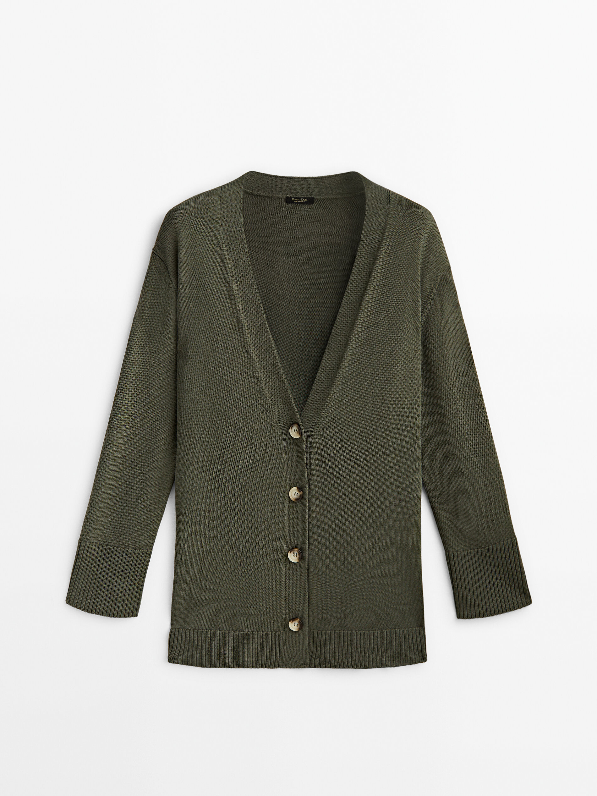 Cárdigan de punto botones - KAKI