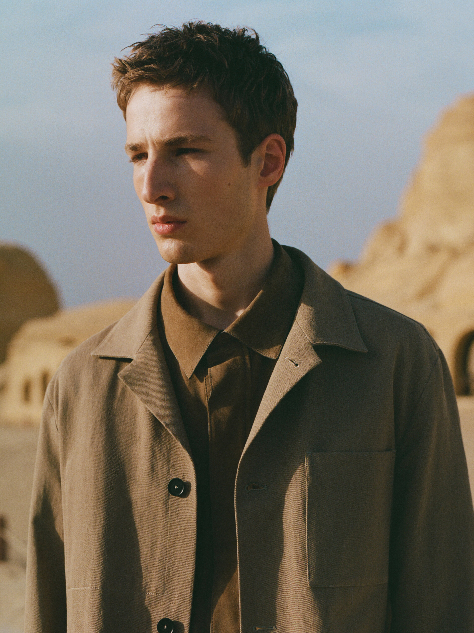 Sobrecamisa mezcla algodón lino bolsillos -Studio - Lavado