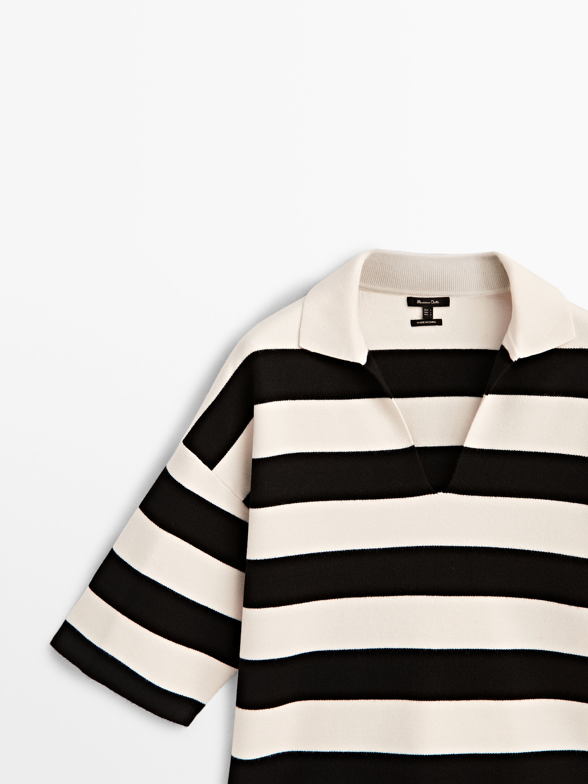 Jersey polo rayas manga corta - CRUDO