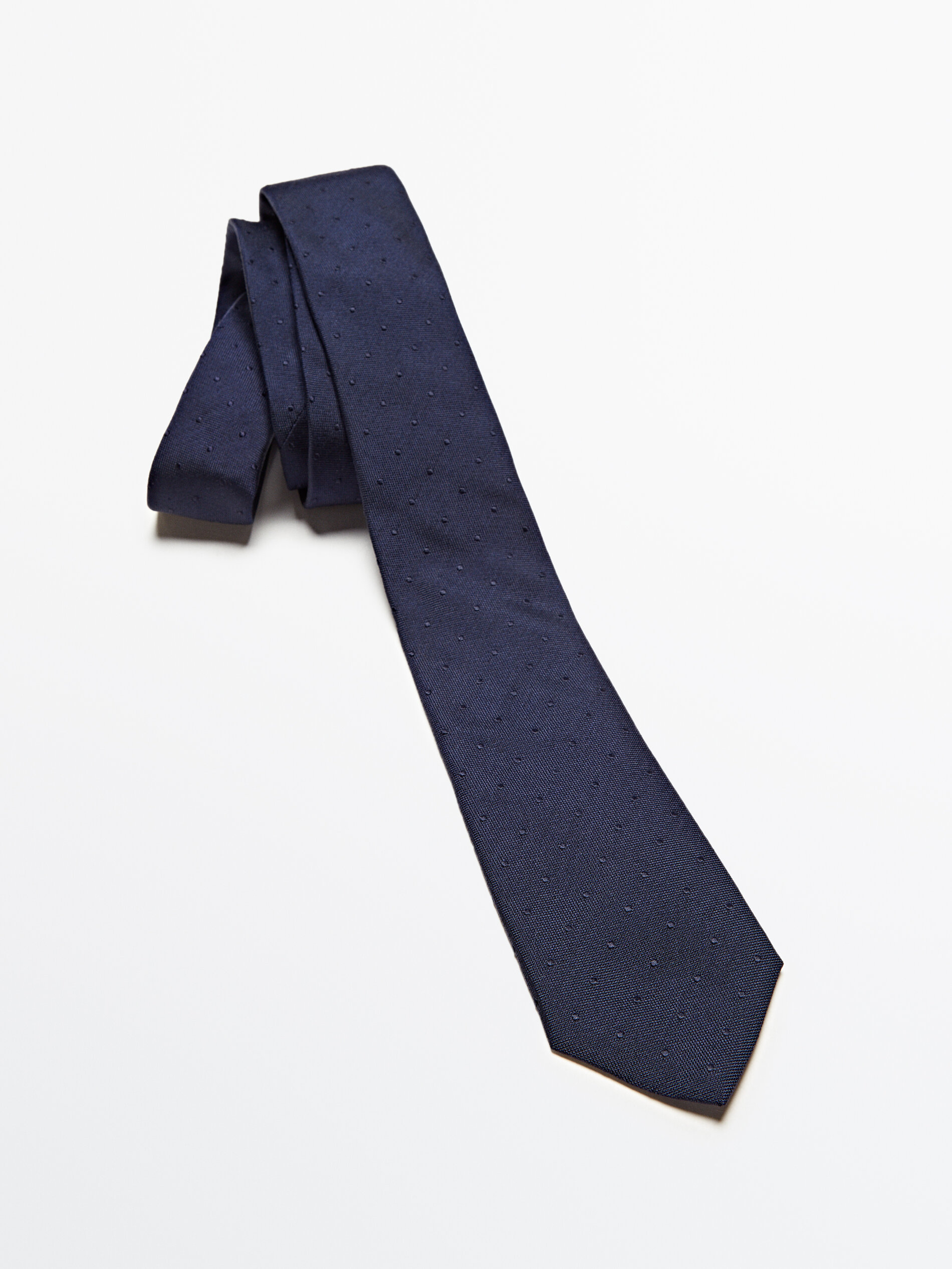 Corbata topos seda - AZUL MARINO