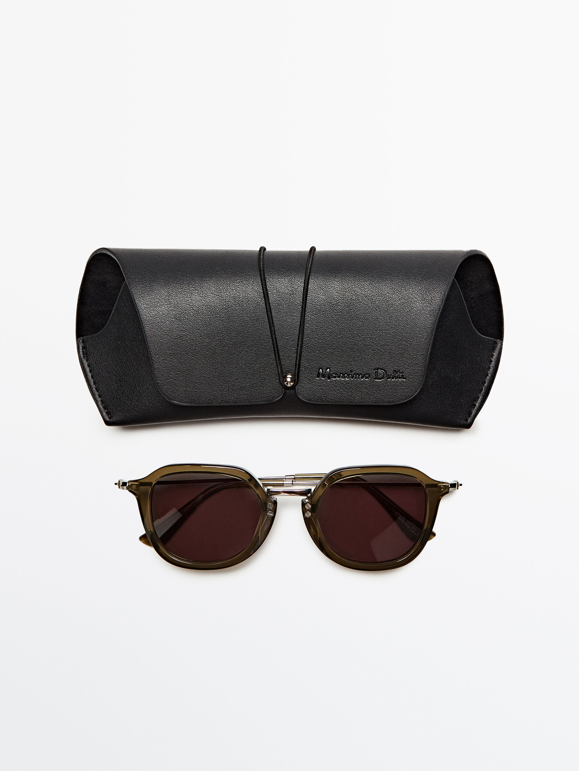 Gafas de sol redondas detalles metálicos - VERDE