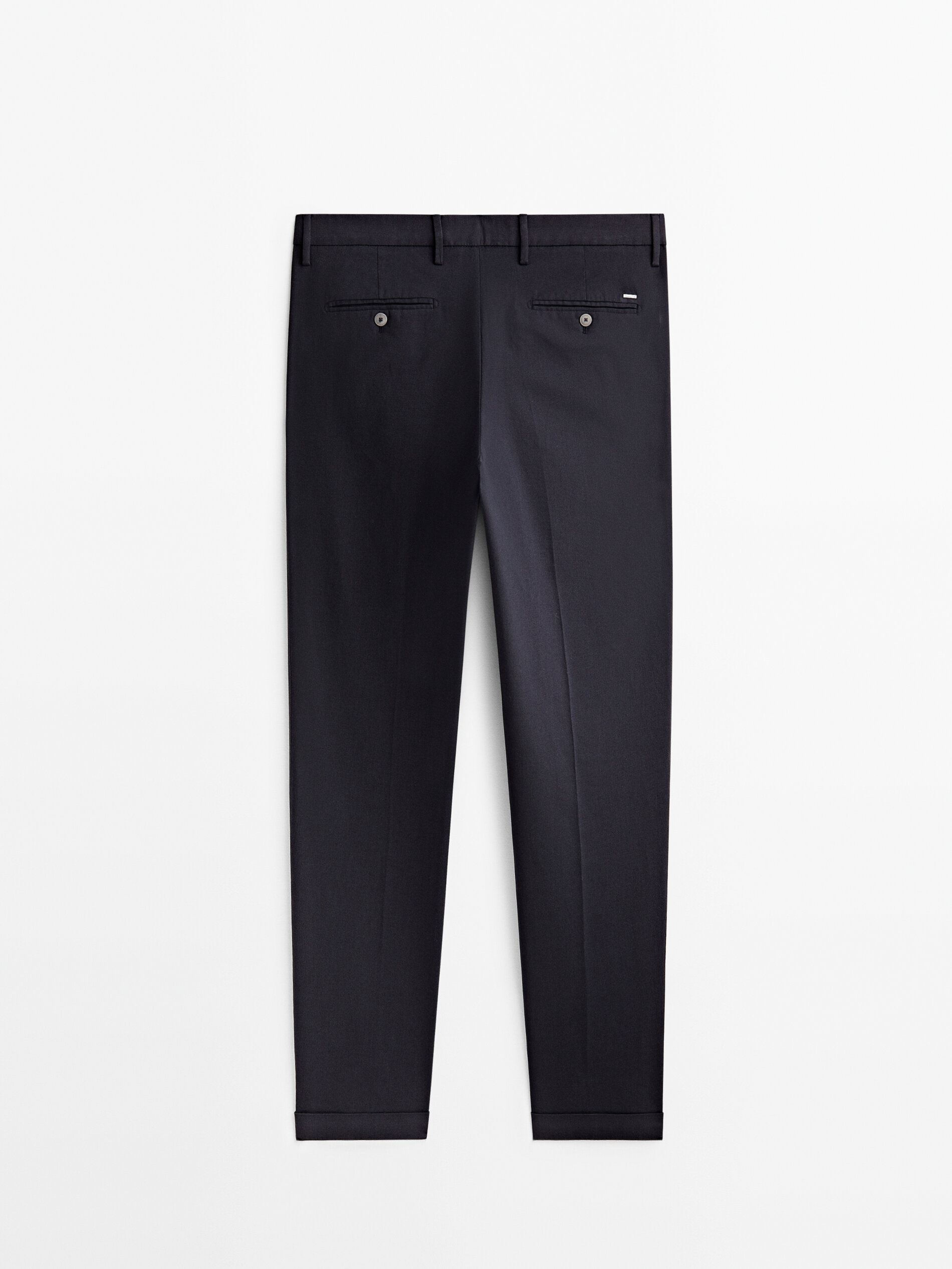 Pantalón chino tinte hilo ice cotton slim fit - AZUL MARINO