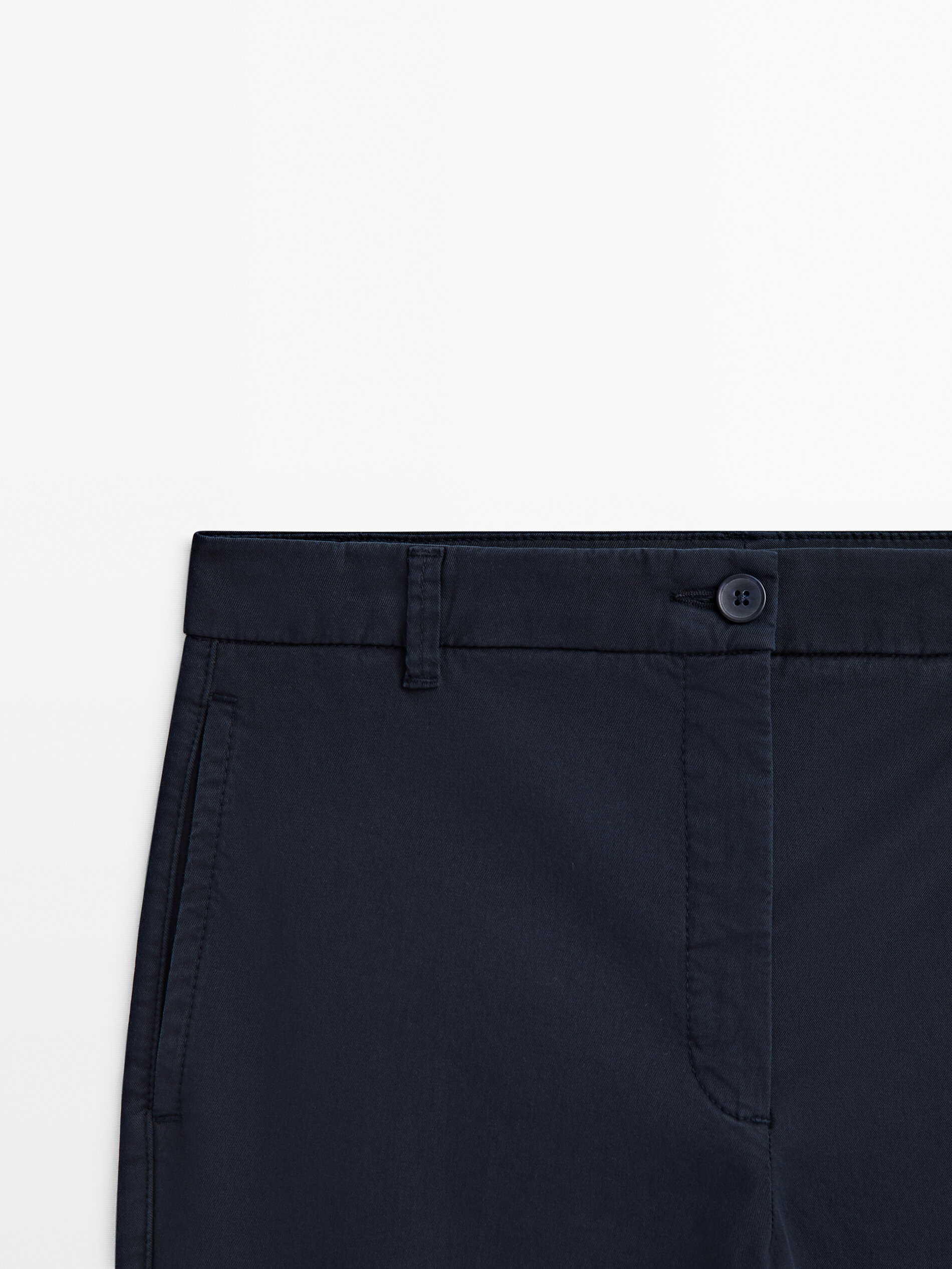 Pantalón chino mezcla algodón slim fit - AZUL MARINO