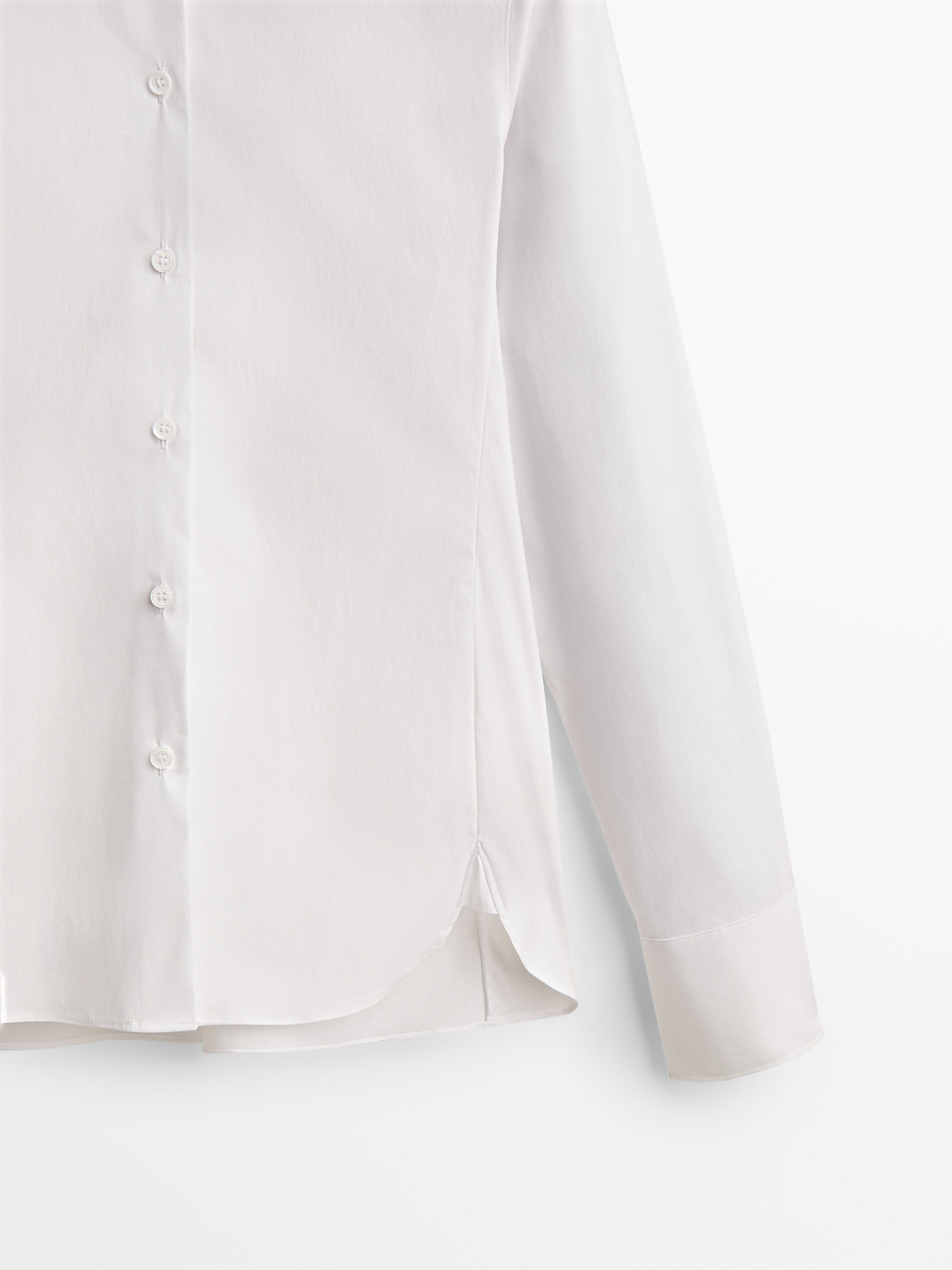 Camisa popelín stretch - BLANCO