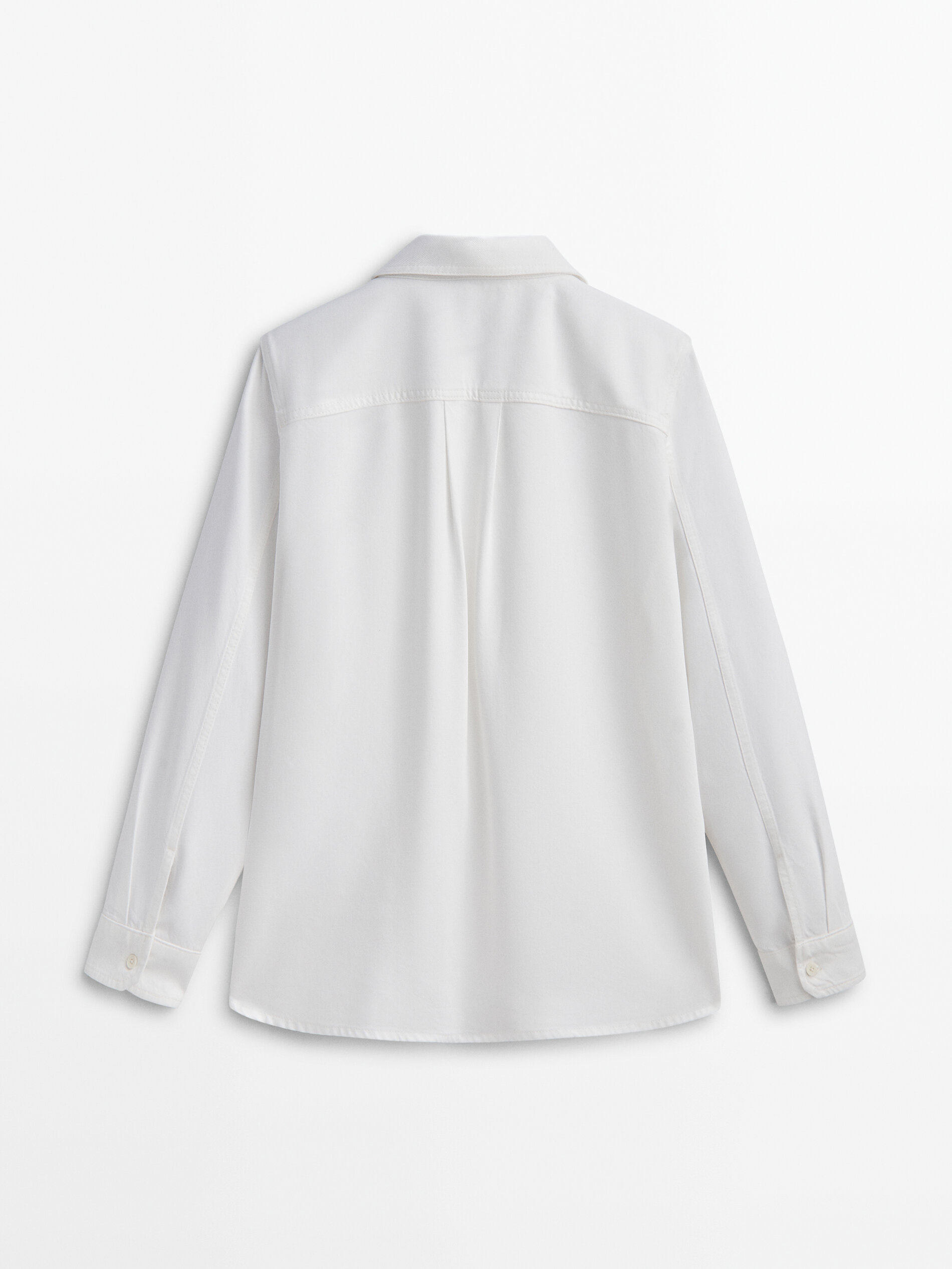 Camisa lyocell bolsillos - CRUDO