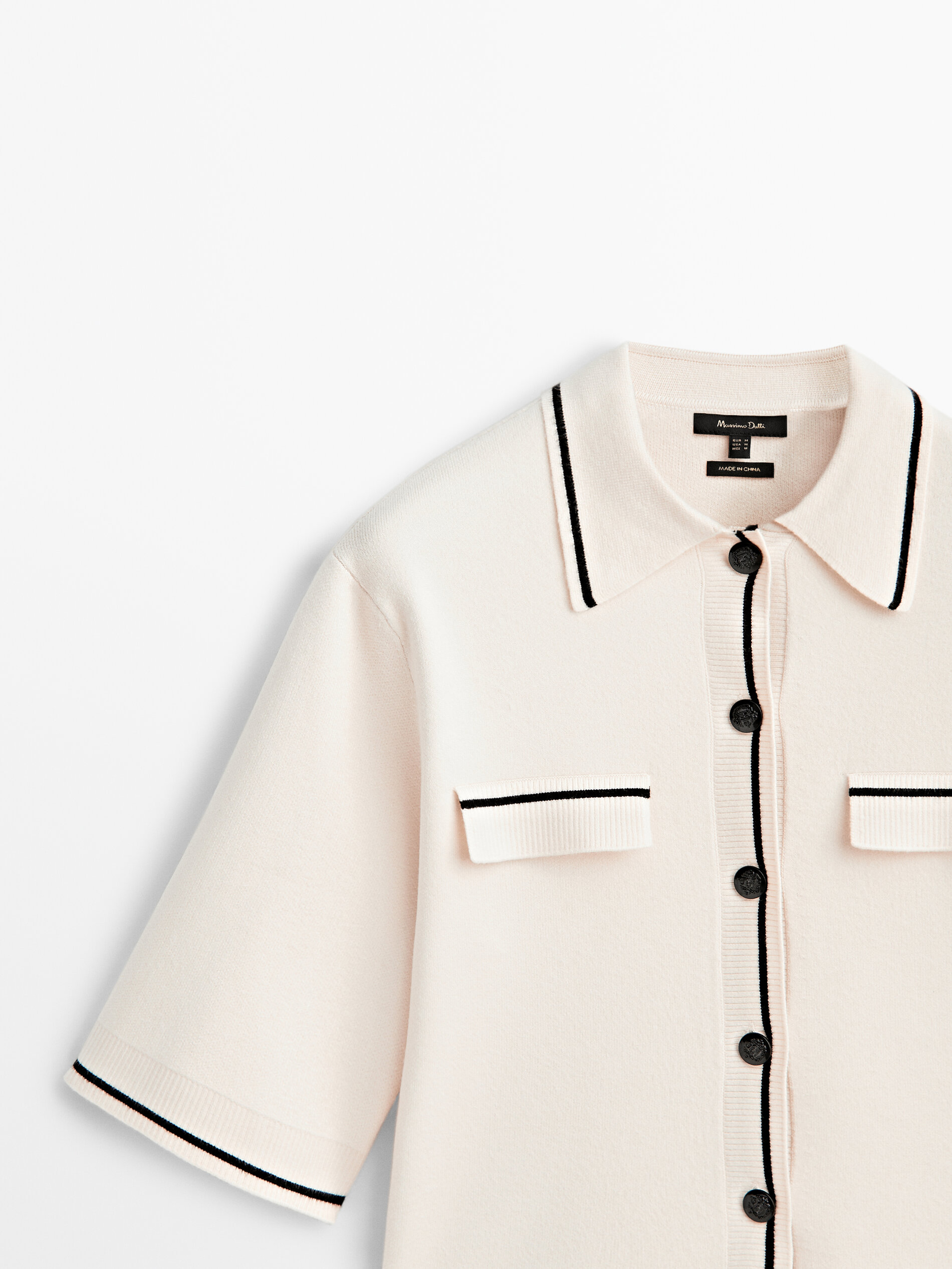 Cárdigan punto manga corta - CRUDO