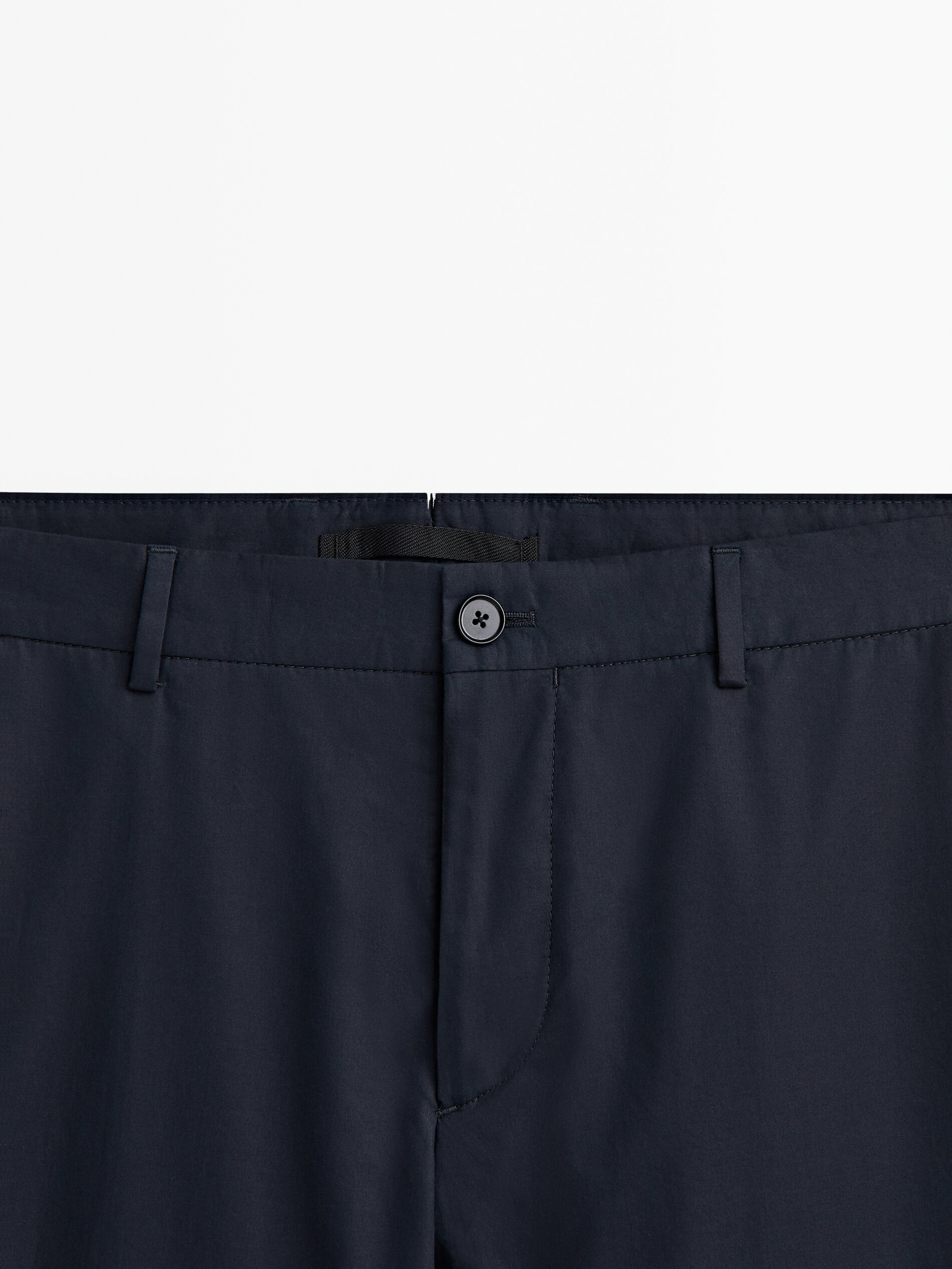 Pantalón traje popelín -Studio - AZUL MARINO