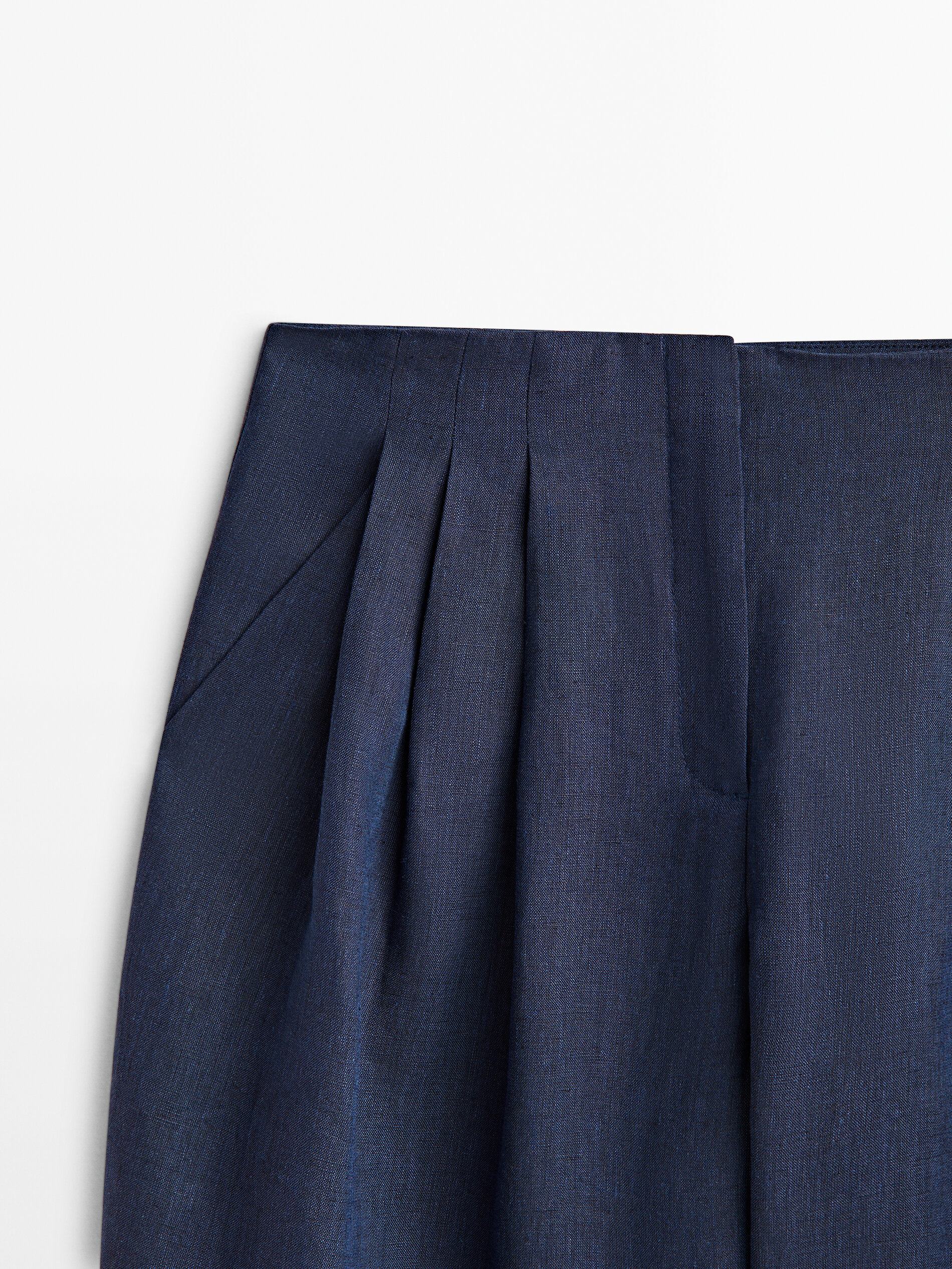 Pantalón 100% lino pinzas - INDIGO
