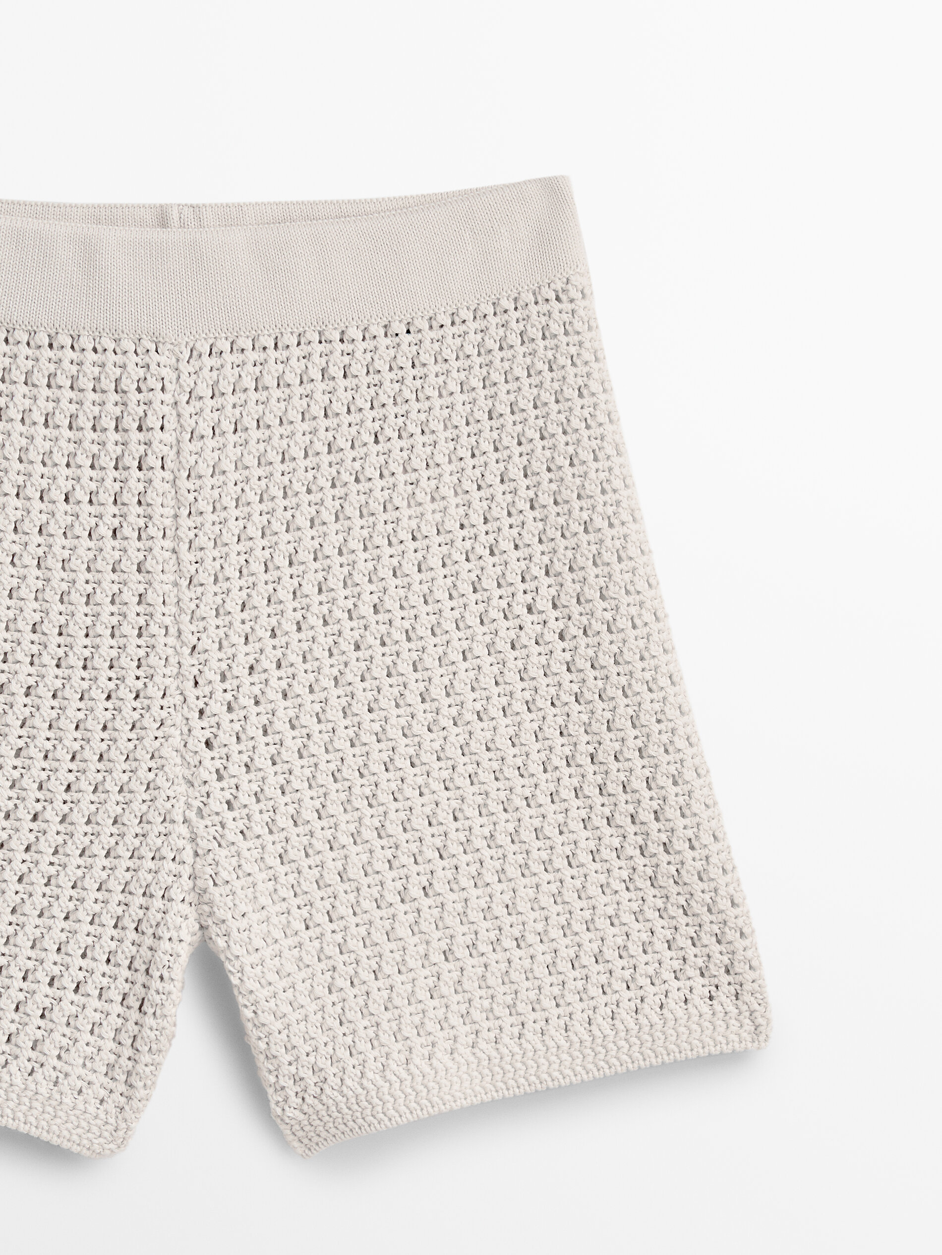 Shorts punto crochet - CRUDO