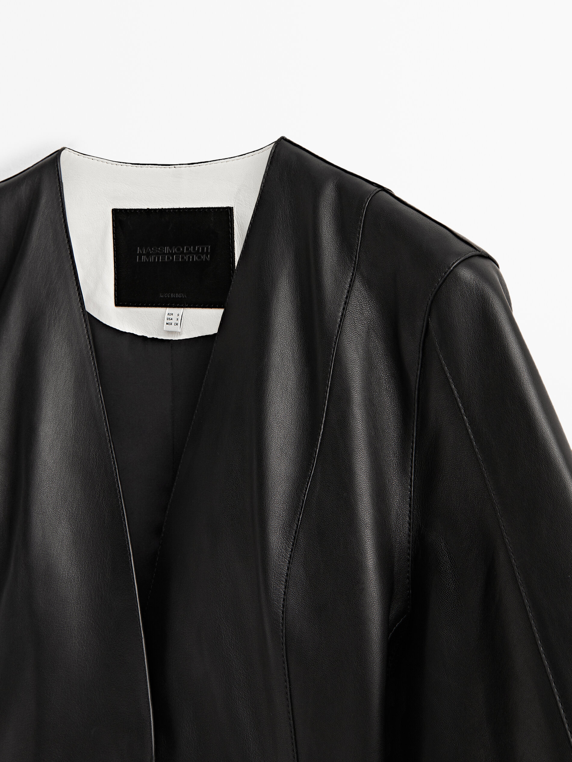 Chaqueta piel napa cordón Limited edition - NEGRO