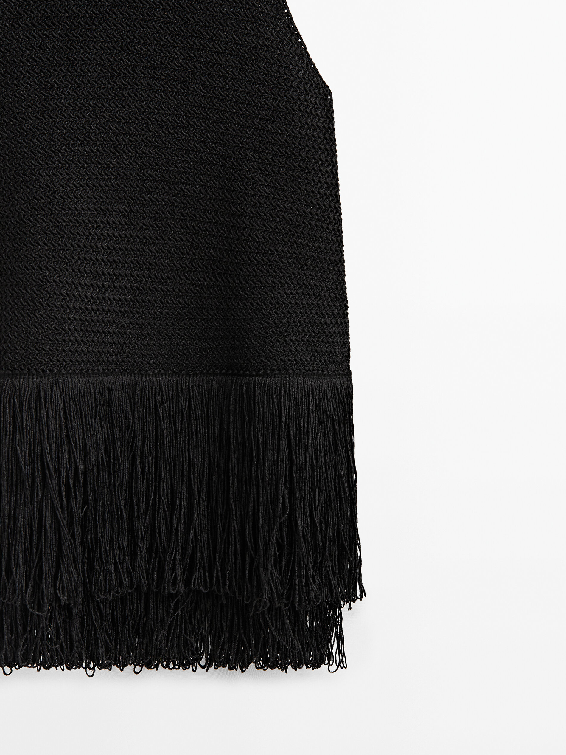 Top punto detalle flecos Limited edition - NEGRO