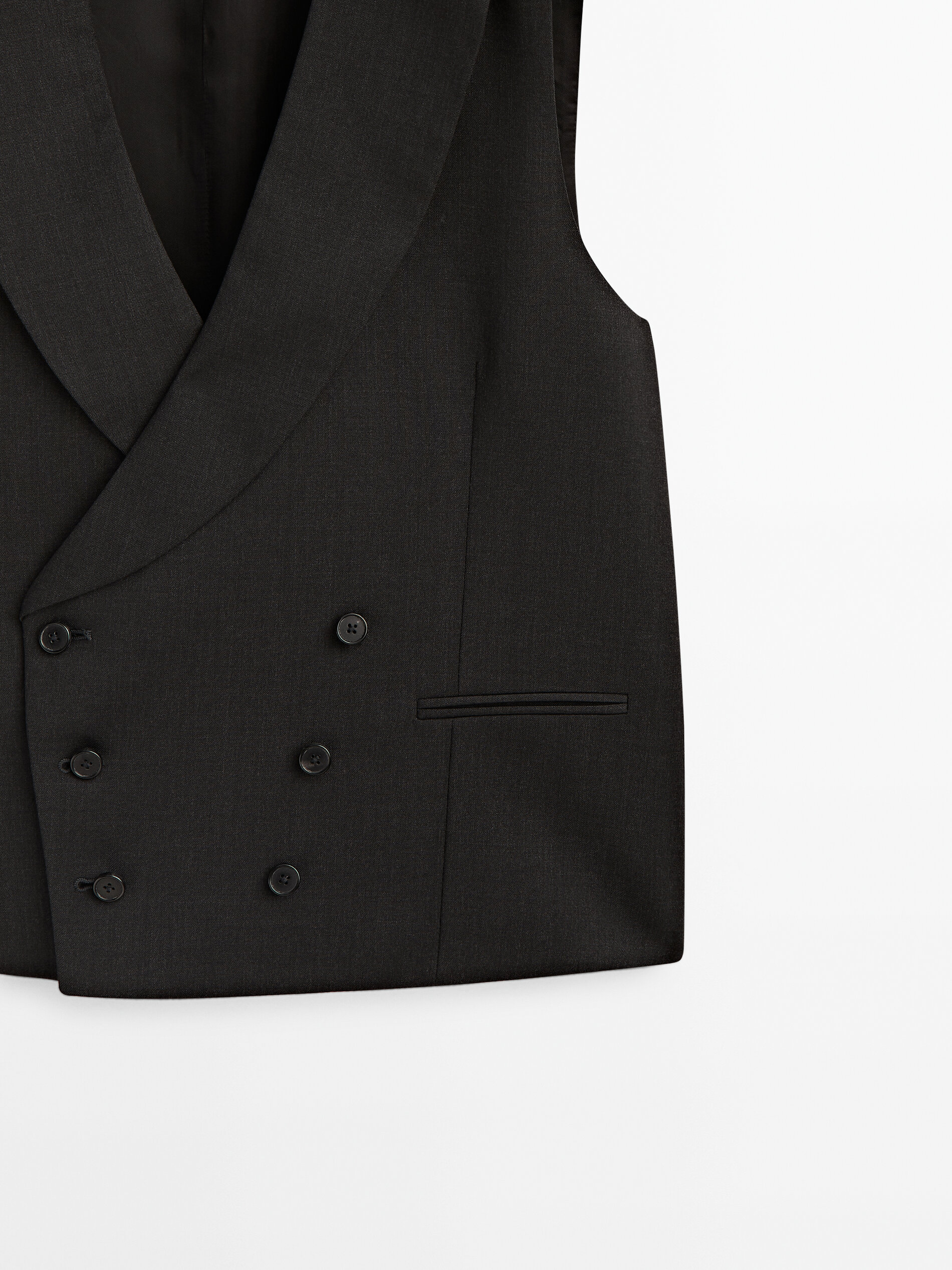 Chaleco traje lana gris - MARENGO