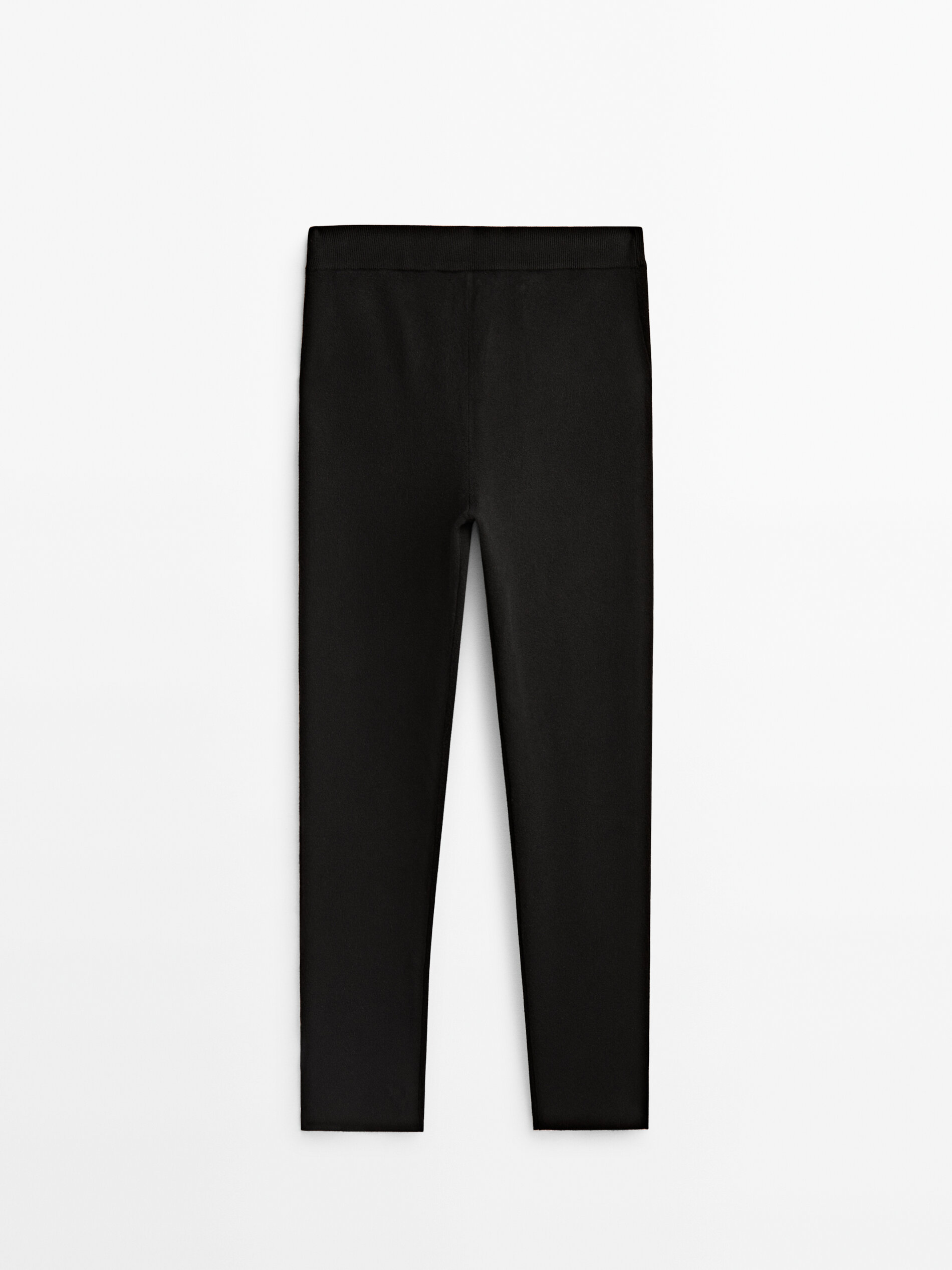 Pantalón de punto recto - NEGRO