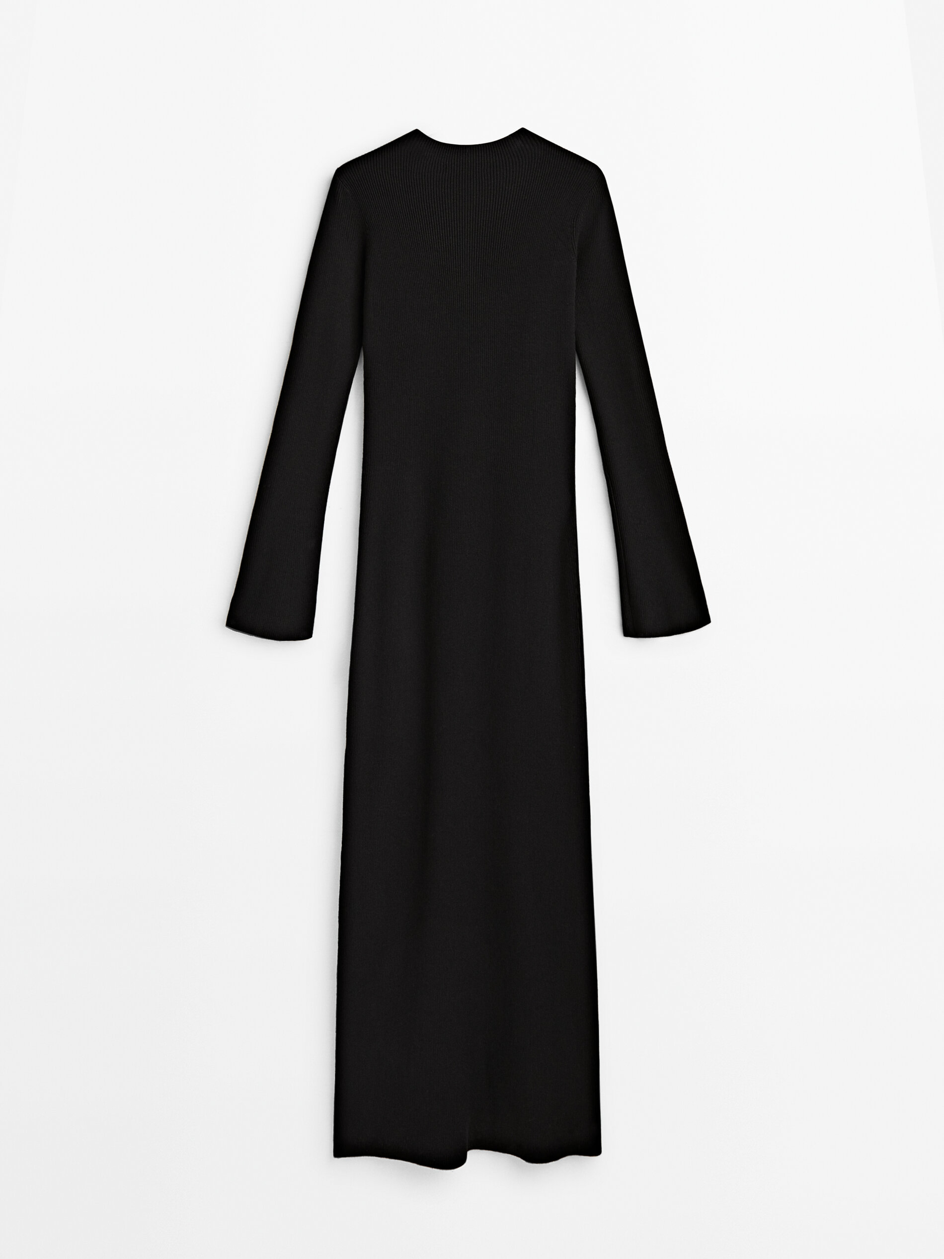 Vestido canale negro botones - NEGRO