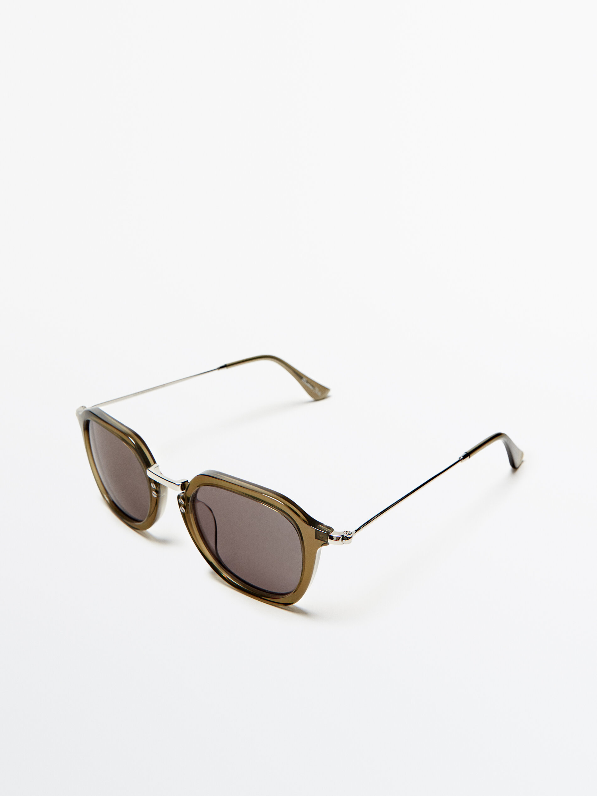 Gafas de sol redondas detalles metálicos - VERDE