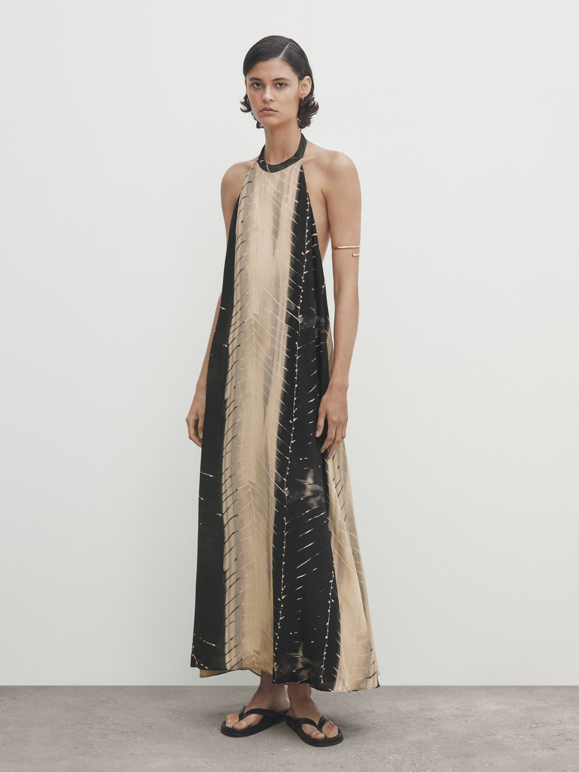 Vestido estampado trazos - MUSGO