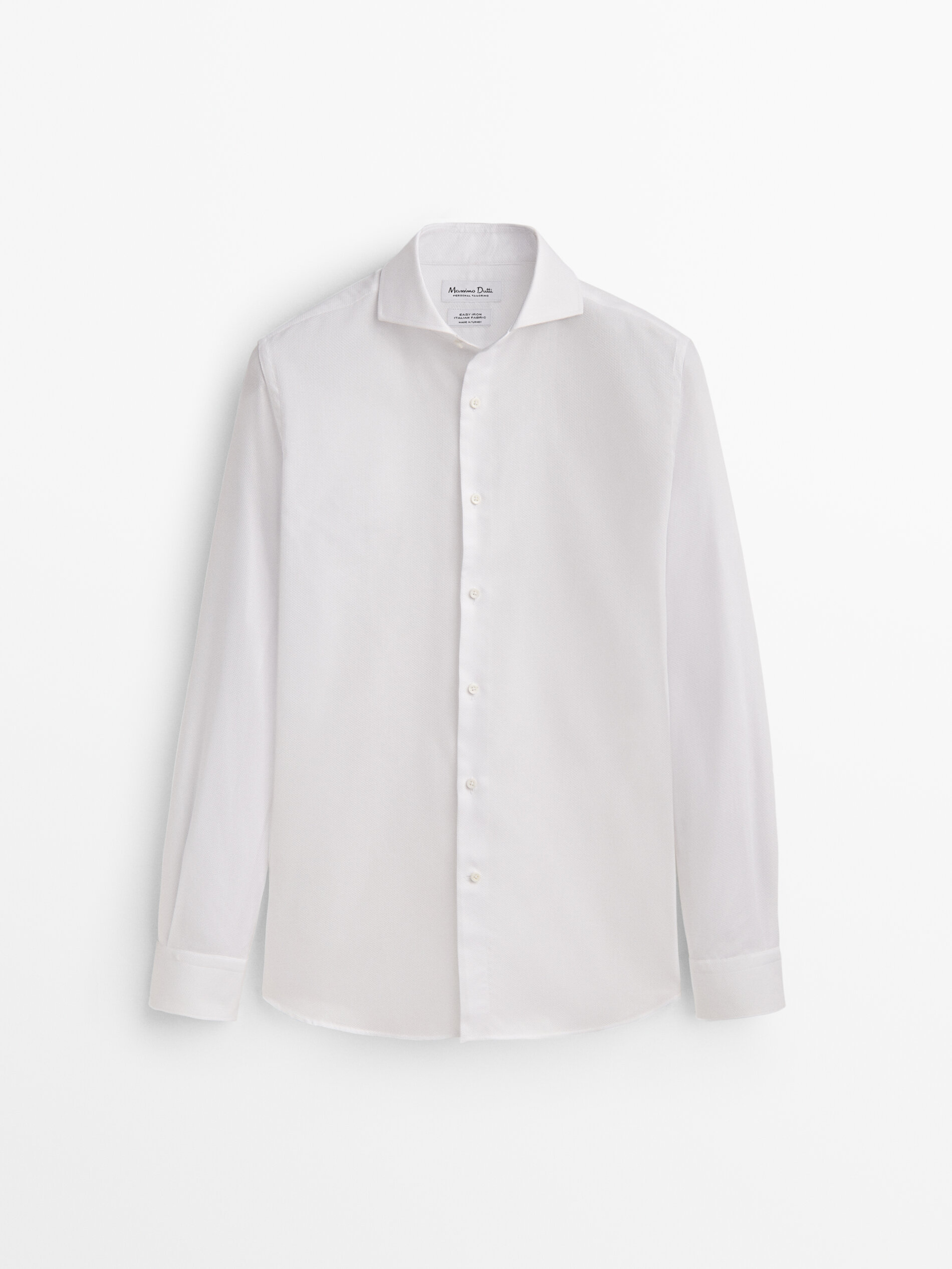 Camisa estructura dobby easy iron slim fit - BLANCO