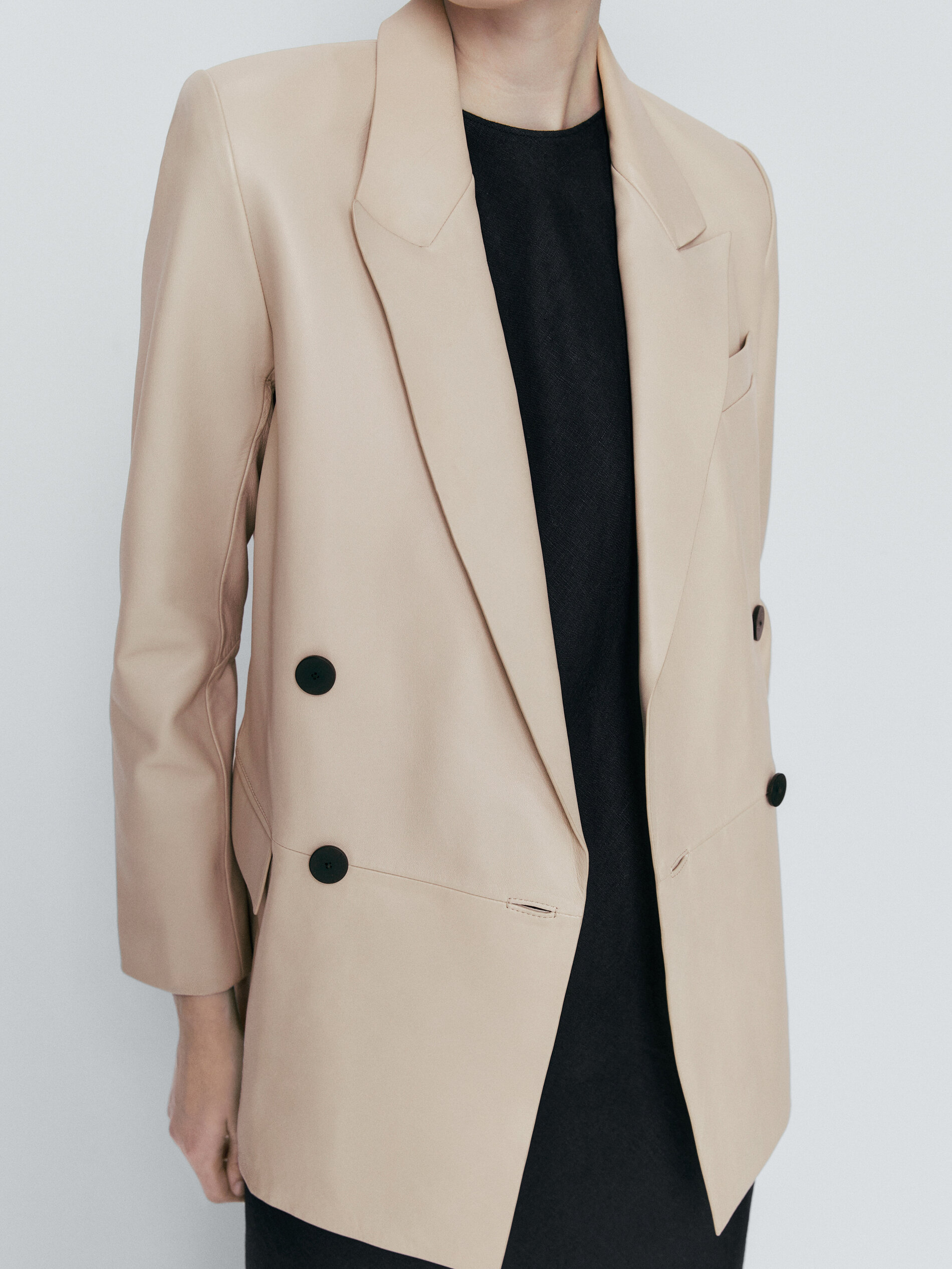 Americana cruzada piel napa - ARENA