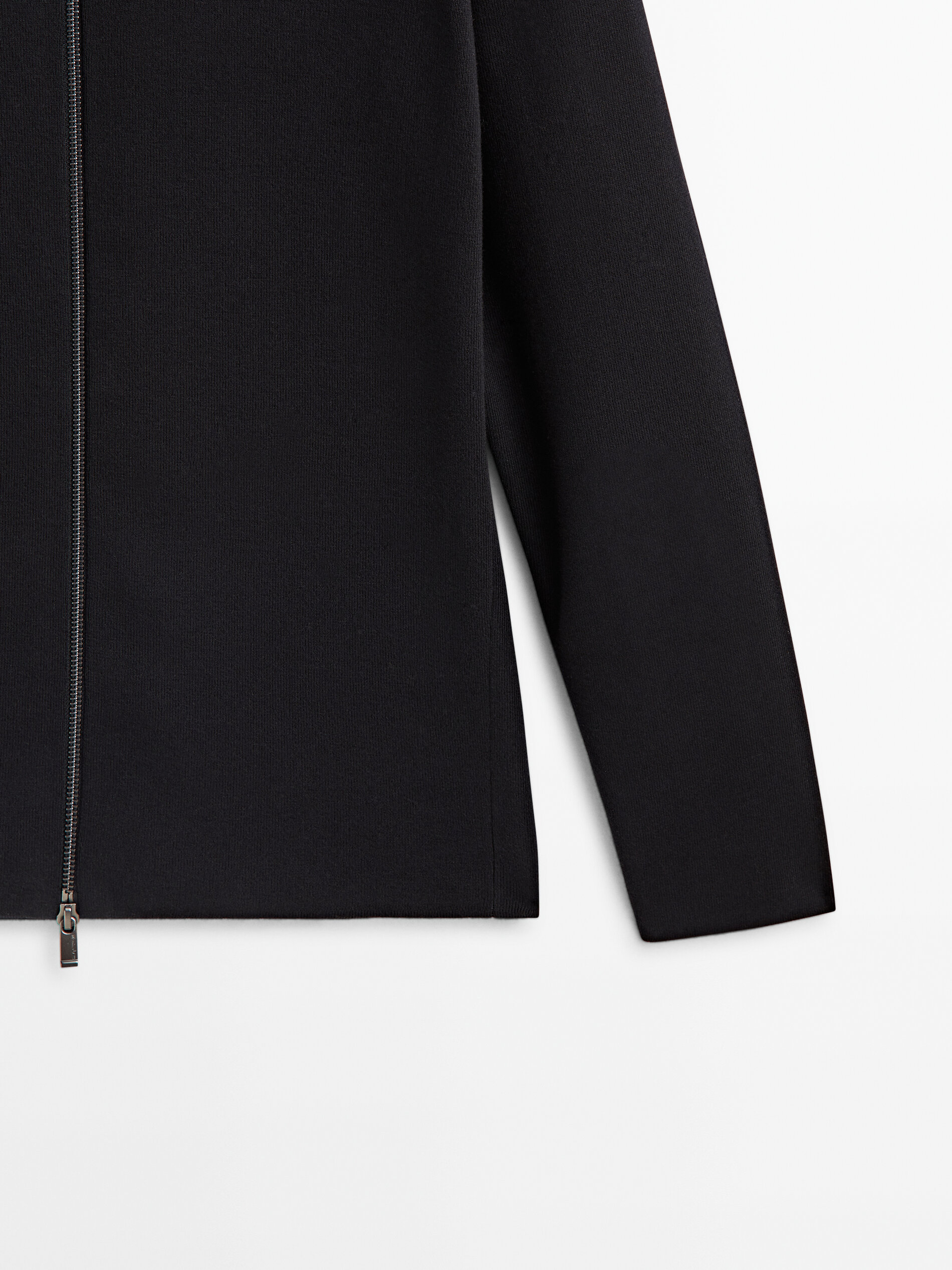 Cárdigan de punto tipo bomber - AZUL MARINO