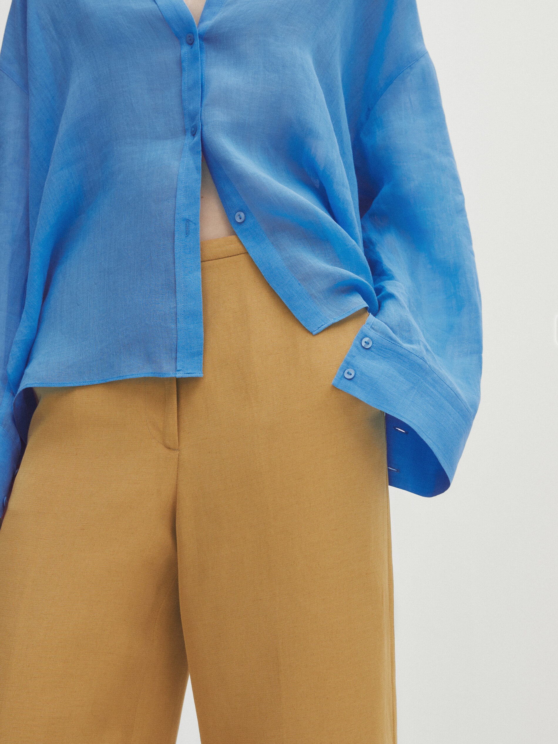 Pantalón traje bajo vuelta - Lavado