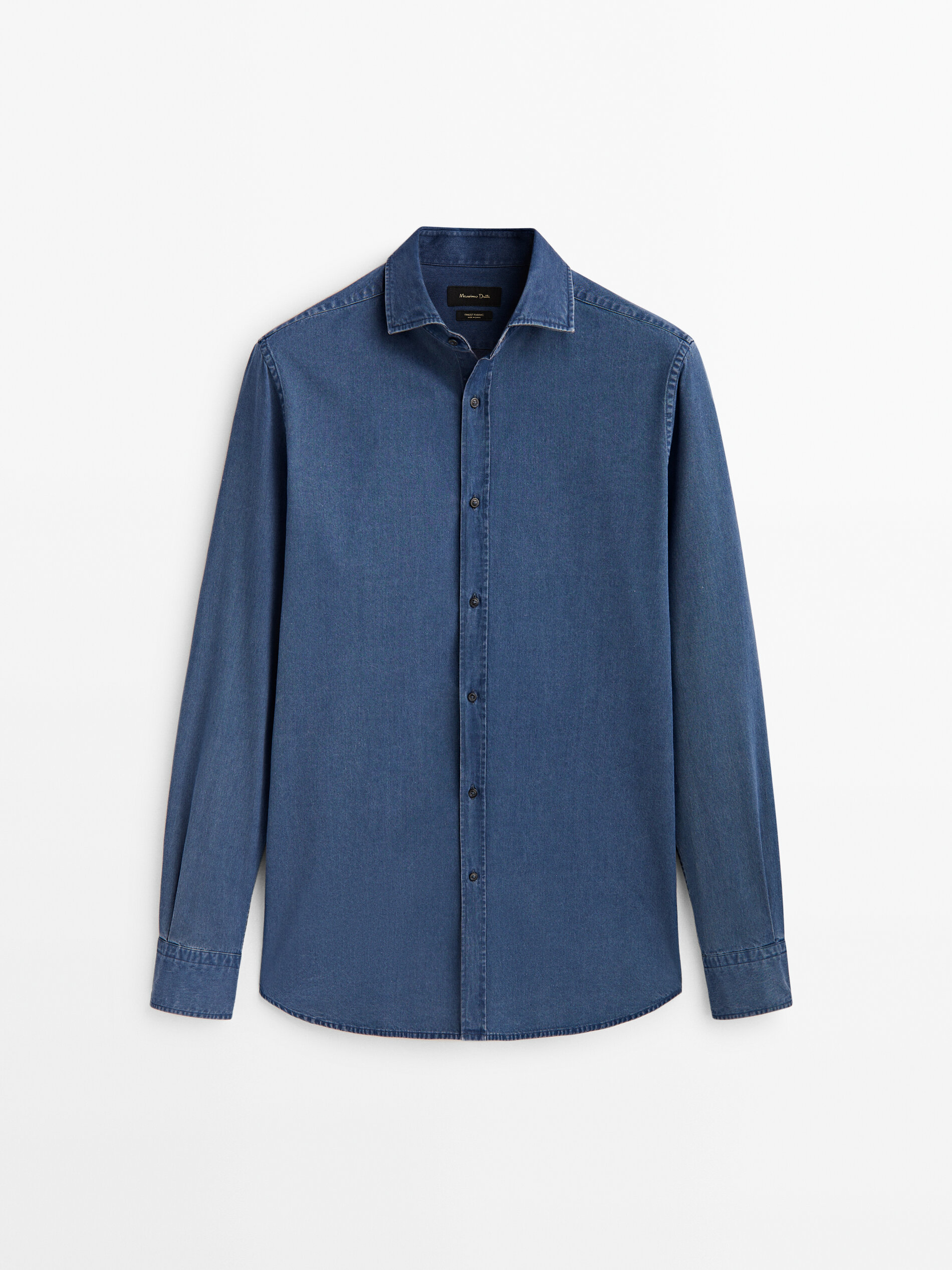 Camisa denim 100% algodón slim fit - CELESTE