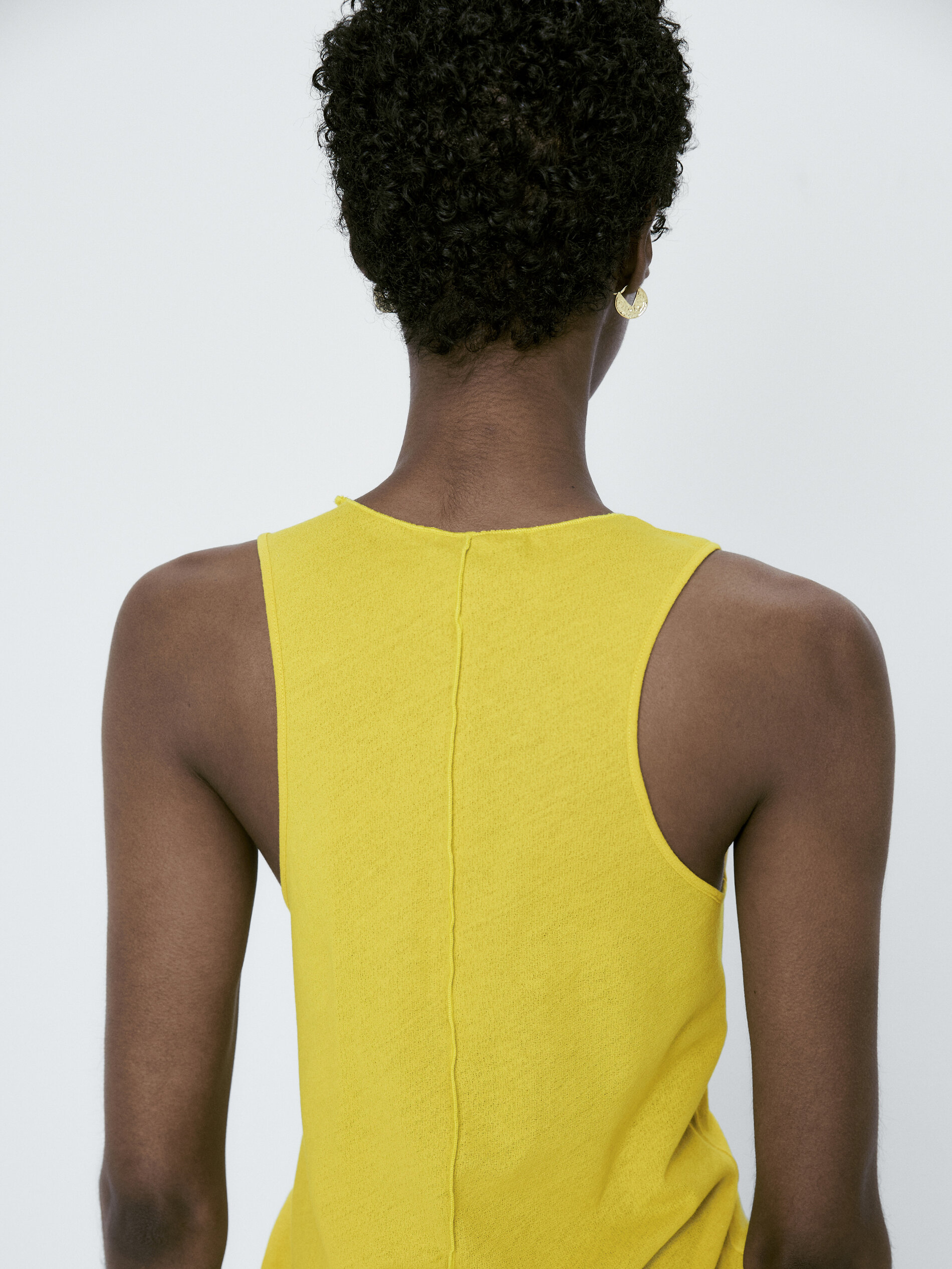 Camiseta sin mangas crepe nervio central - LIMA