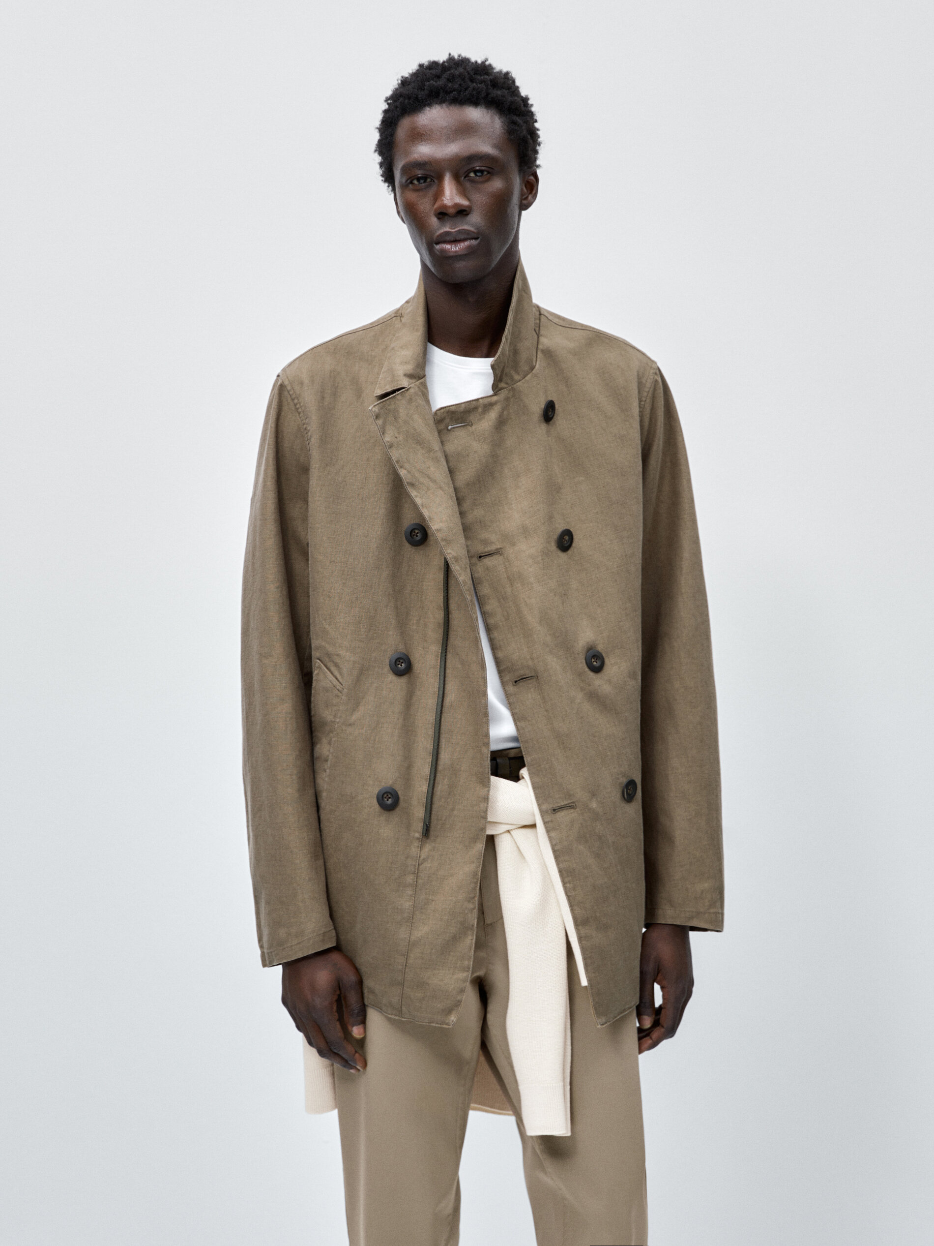 Chaqueta trench mezcla lino 3 layers - Lavado