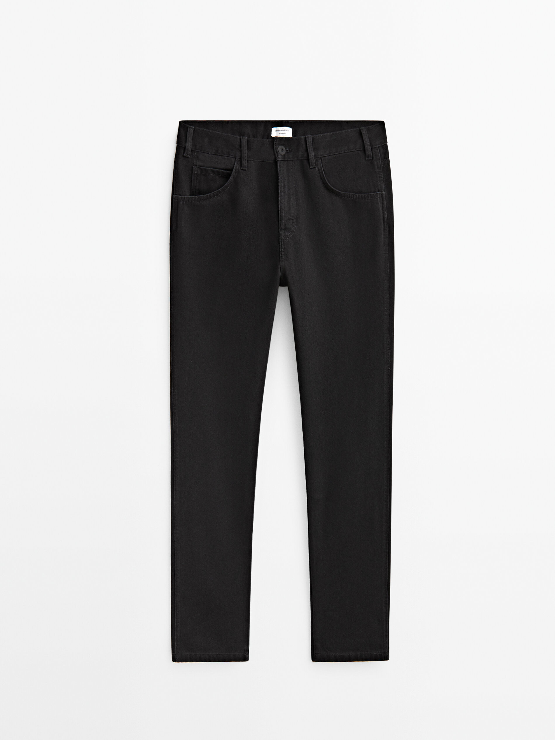 Pantalón vaquero straight fit -Studio - NEGRO