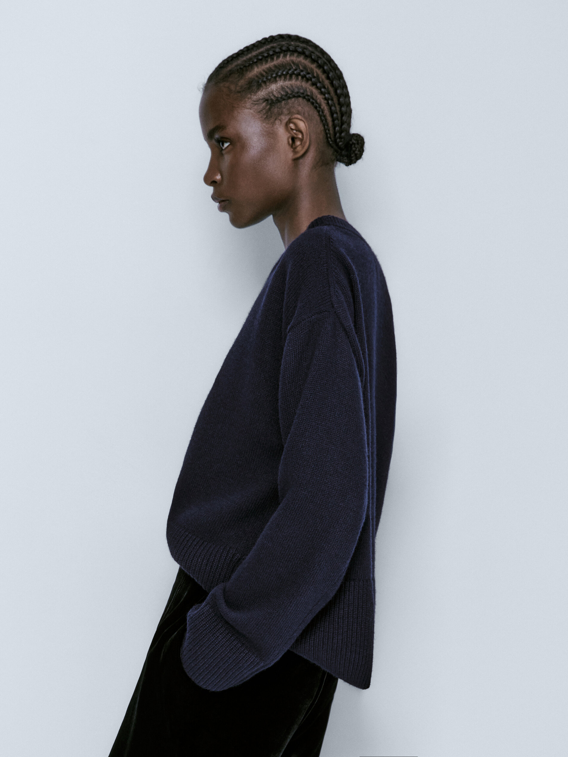 Jersey capa cuello redondo - MARINO OSCURO