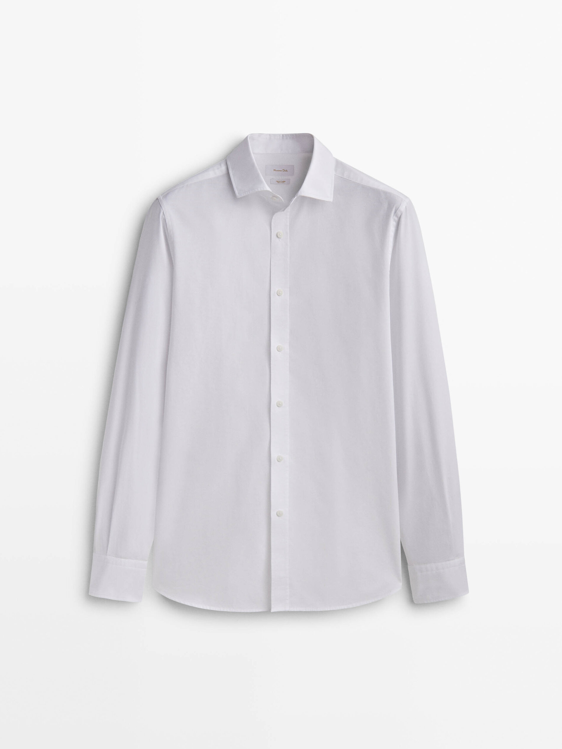 Camisa estructura algodón slim fit - BLANCO