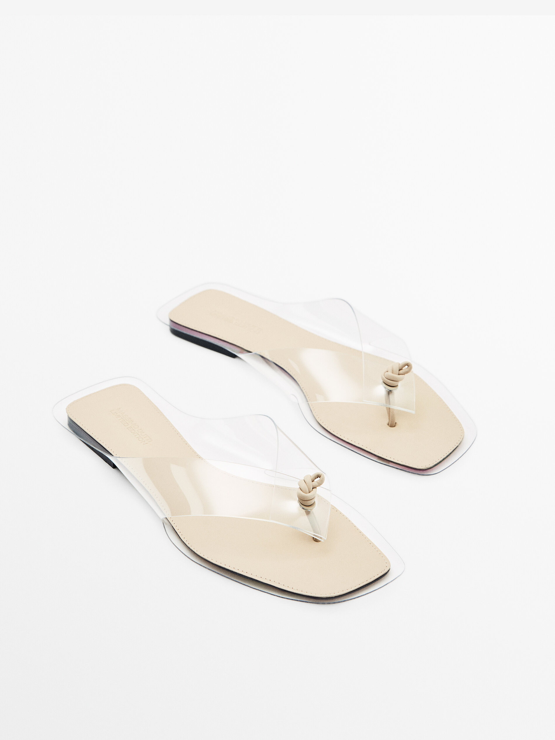 SANDALIA PLANA VINILO LIMITED EDITION - MARRÓN