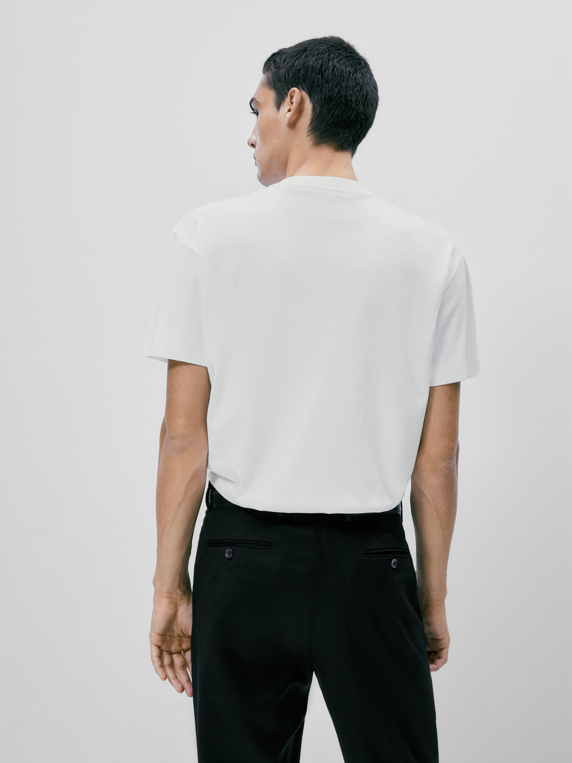 Camiseta manga corta 100% algodón - BLANCO