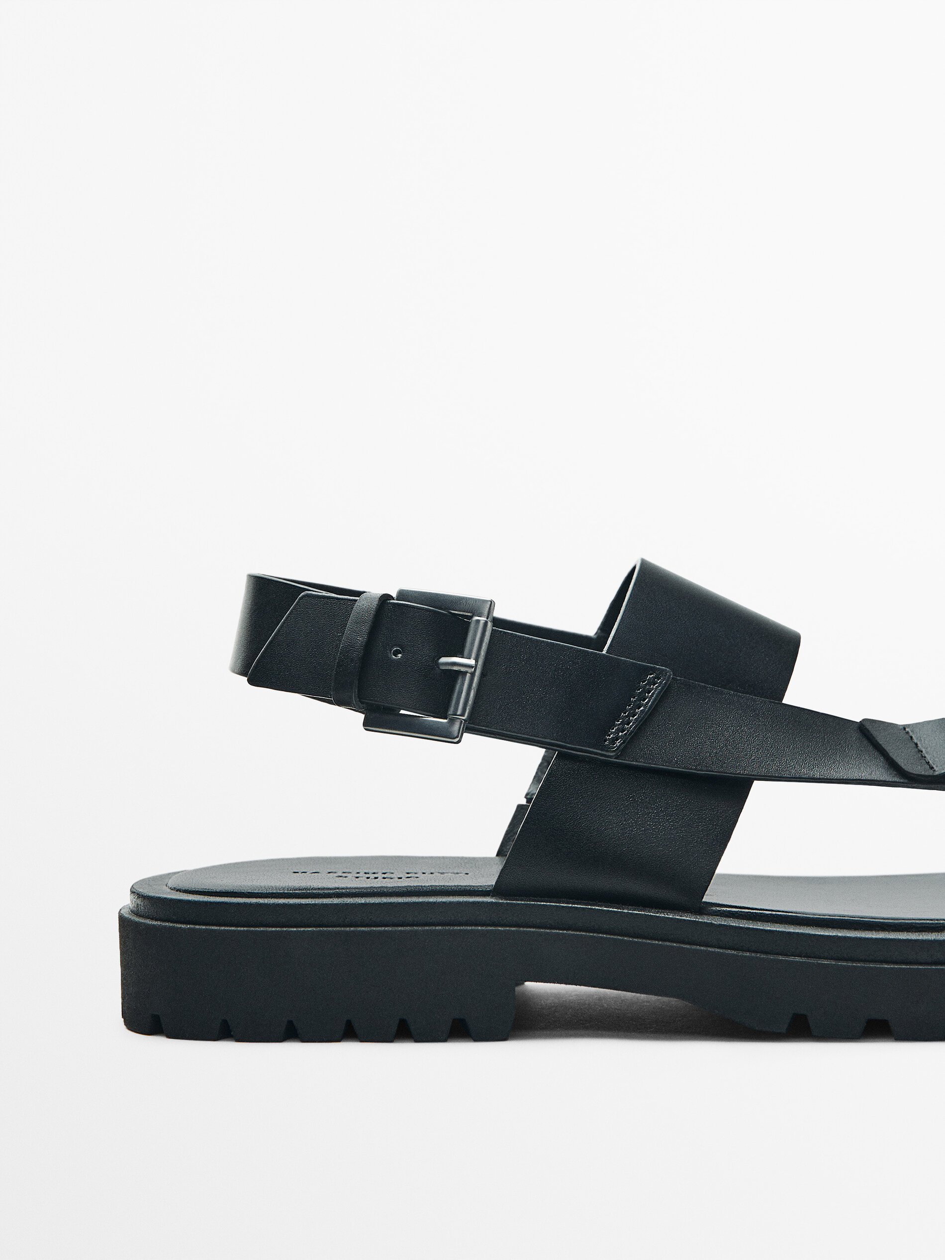 Sandalia piel negra - Studio - NEGRO