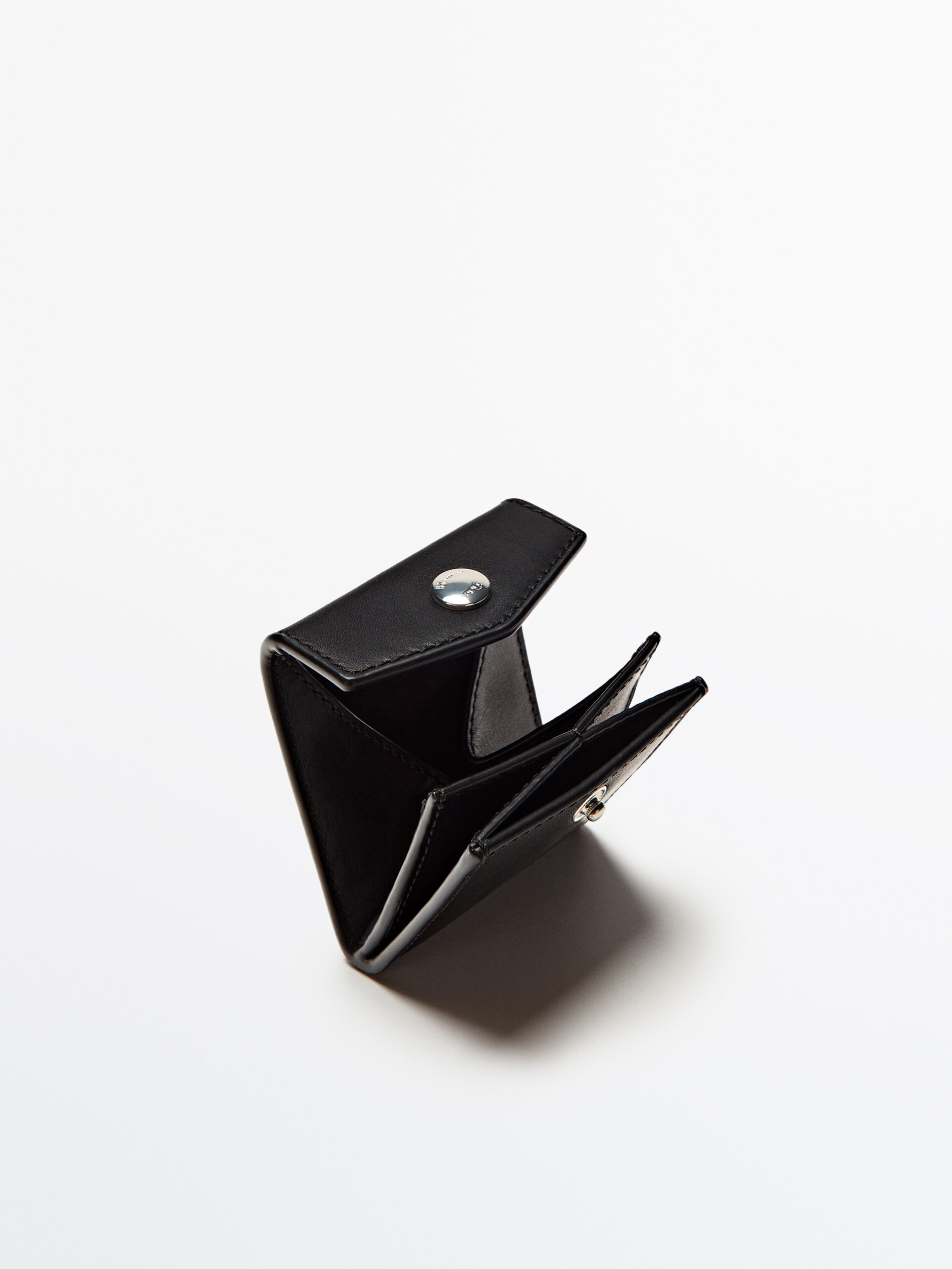 Monedero de piel - NEGRO