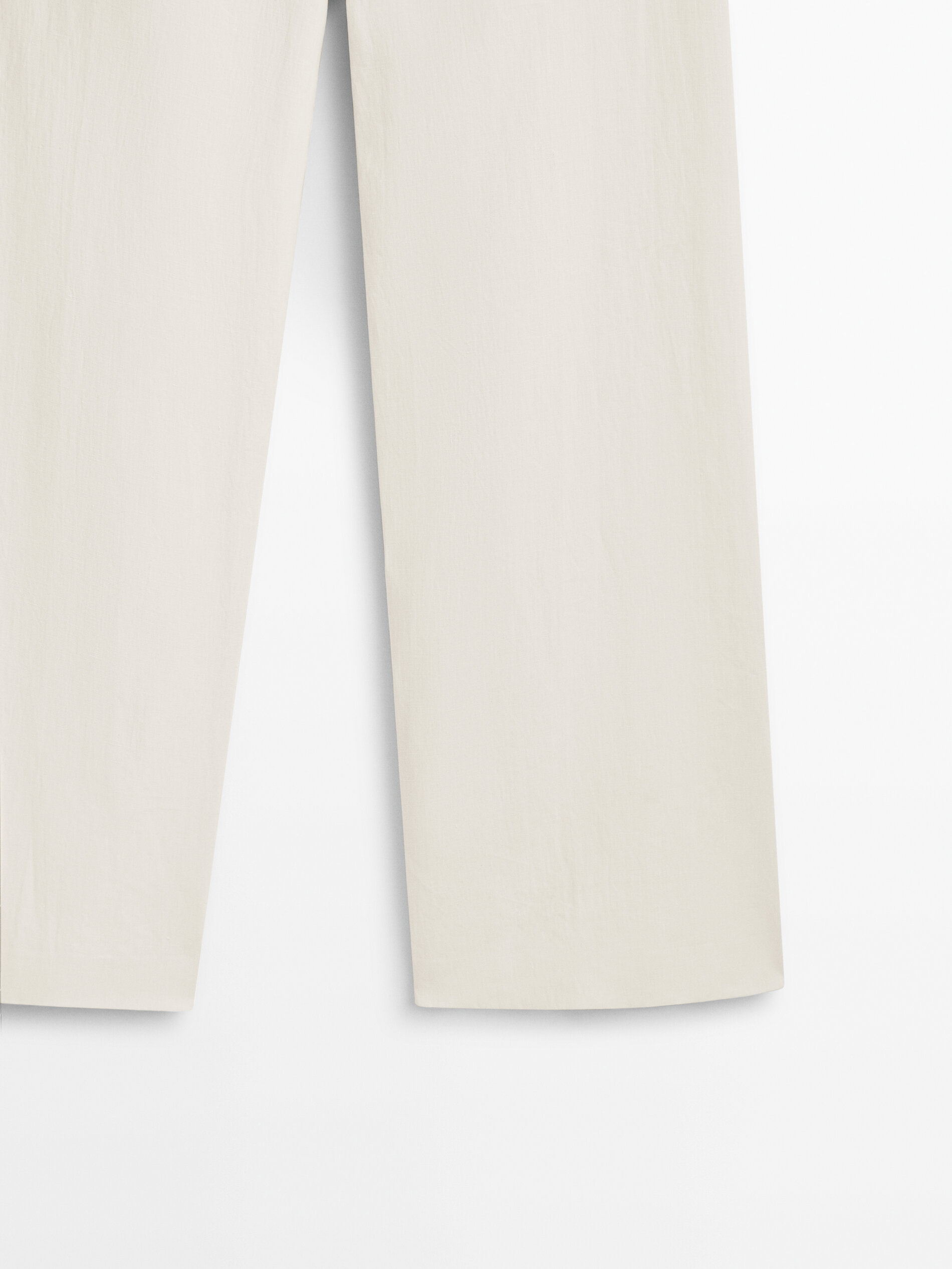 Pantalón traje lino Limited edition - MARFIL