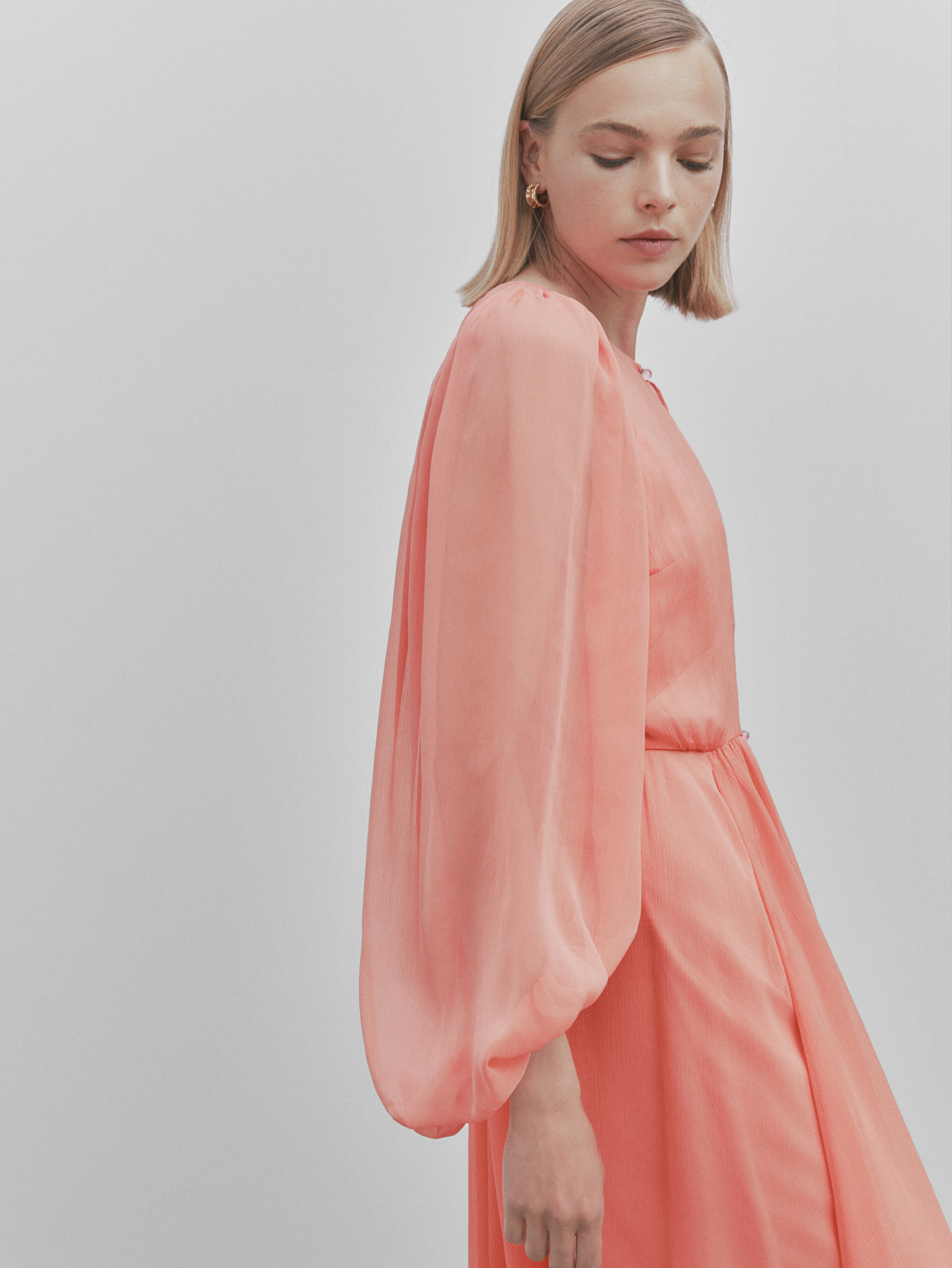 Vestido largo romántico -Studio - ROSA