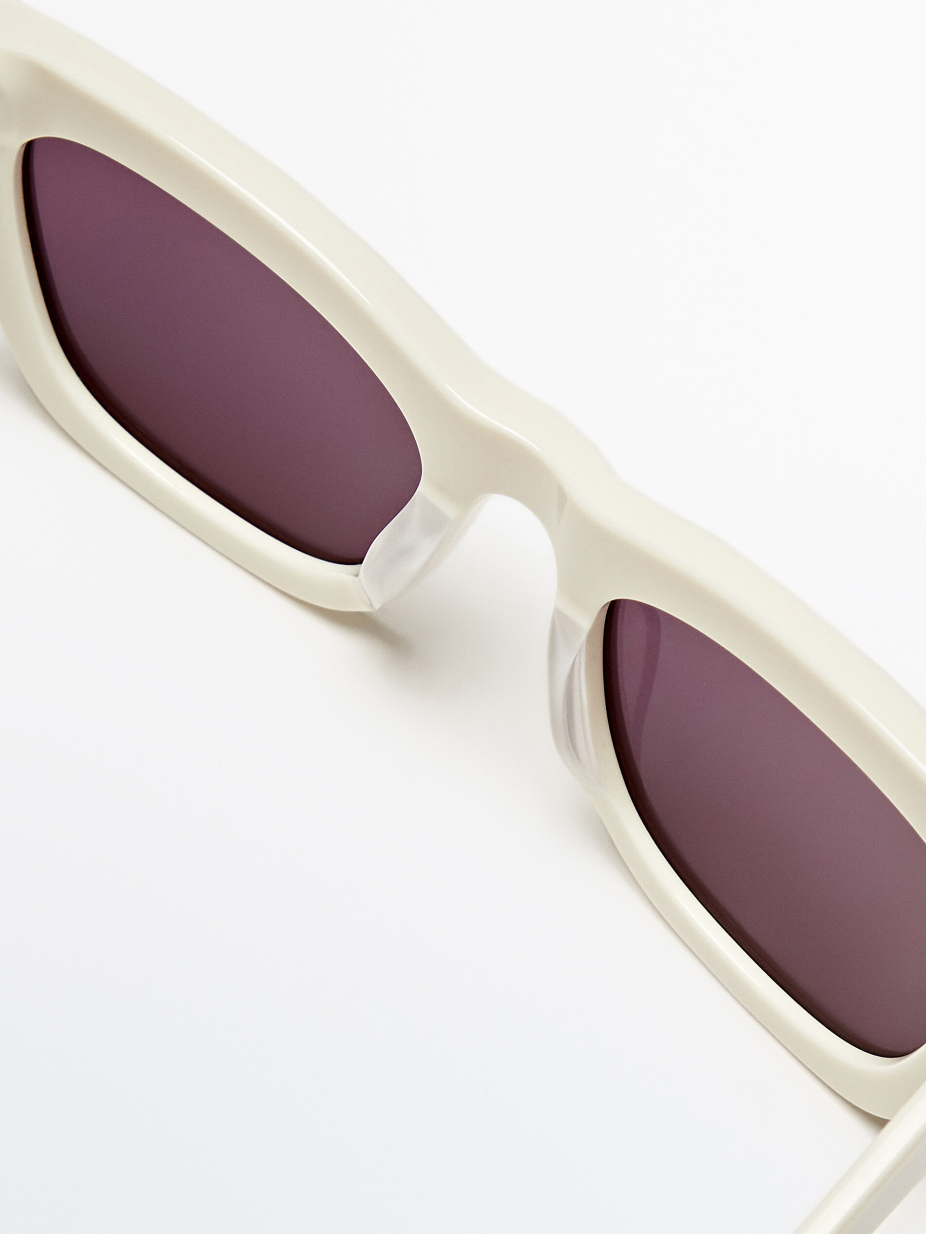 Gafas de sol cuadradas oversize - BLANCO