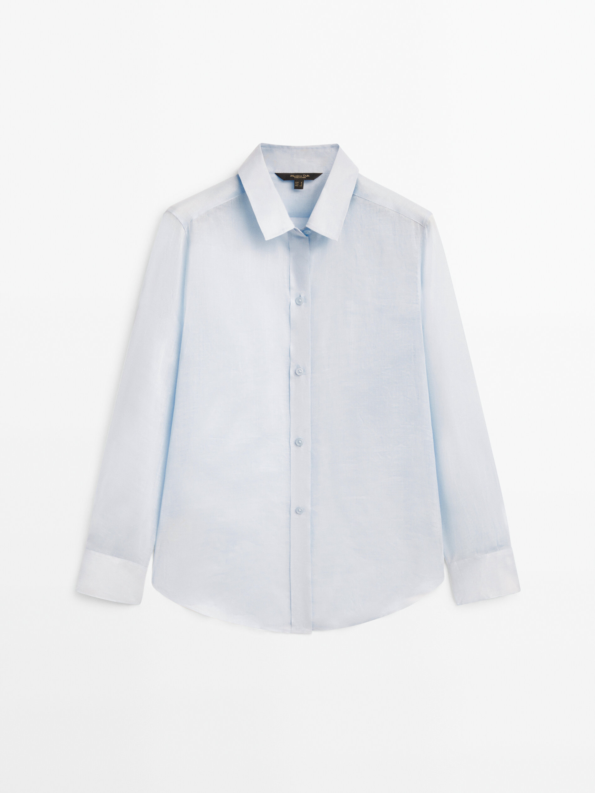 Camisa 100% ramio - CELESTE