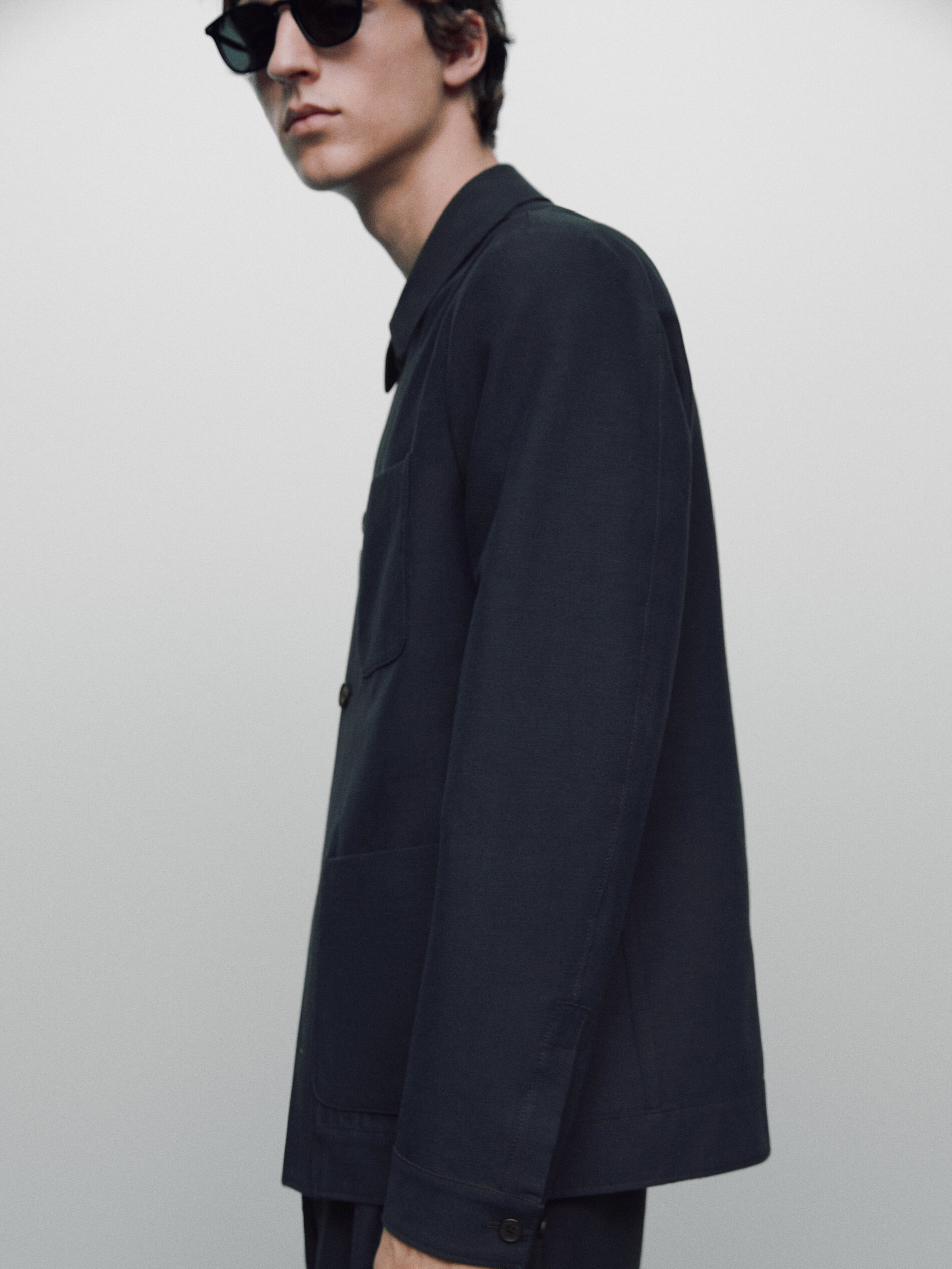 Sobrecamisa falso liso Limited edition - AZUL MARINO