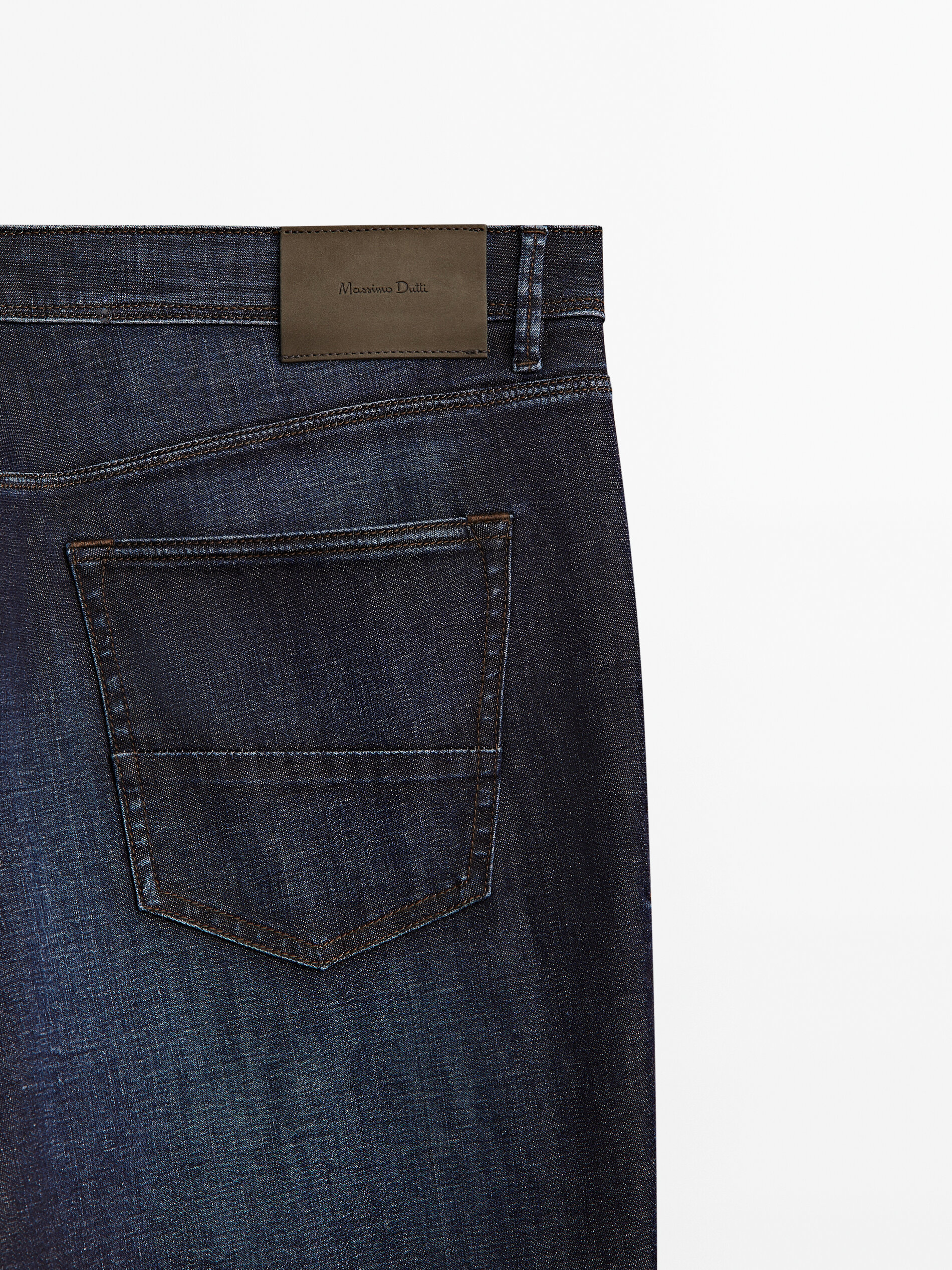 Pantalón vaquero ligero stone wash tapered fit - INDIGO