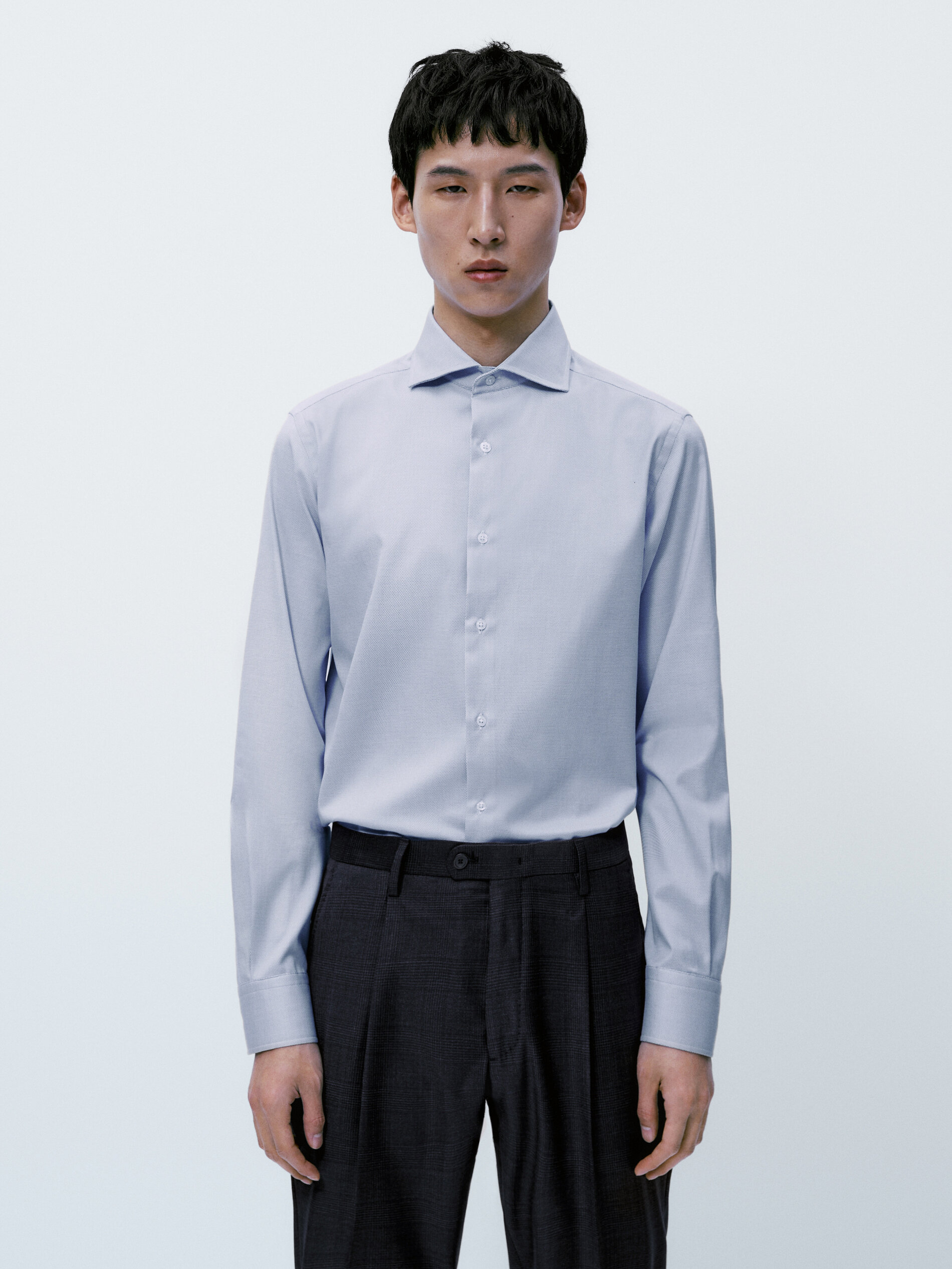 Camisa estructura easy iron slim fit - CELESTE